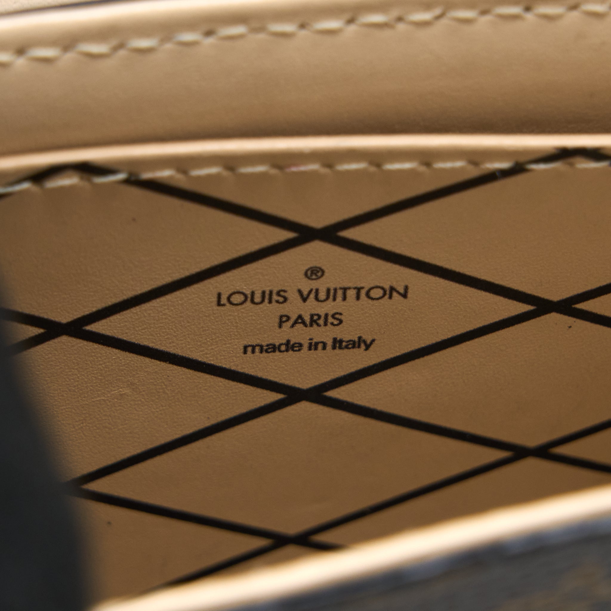 VERTICAL TRUNK POCHETTE WITH CHAIN MONOGRAM CANVAS GHW