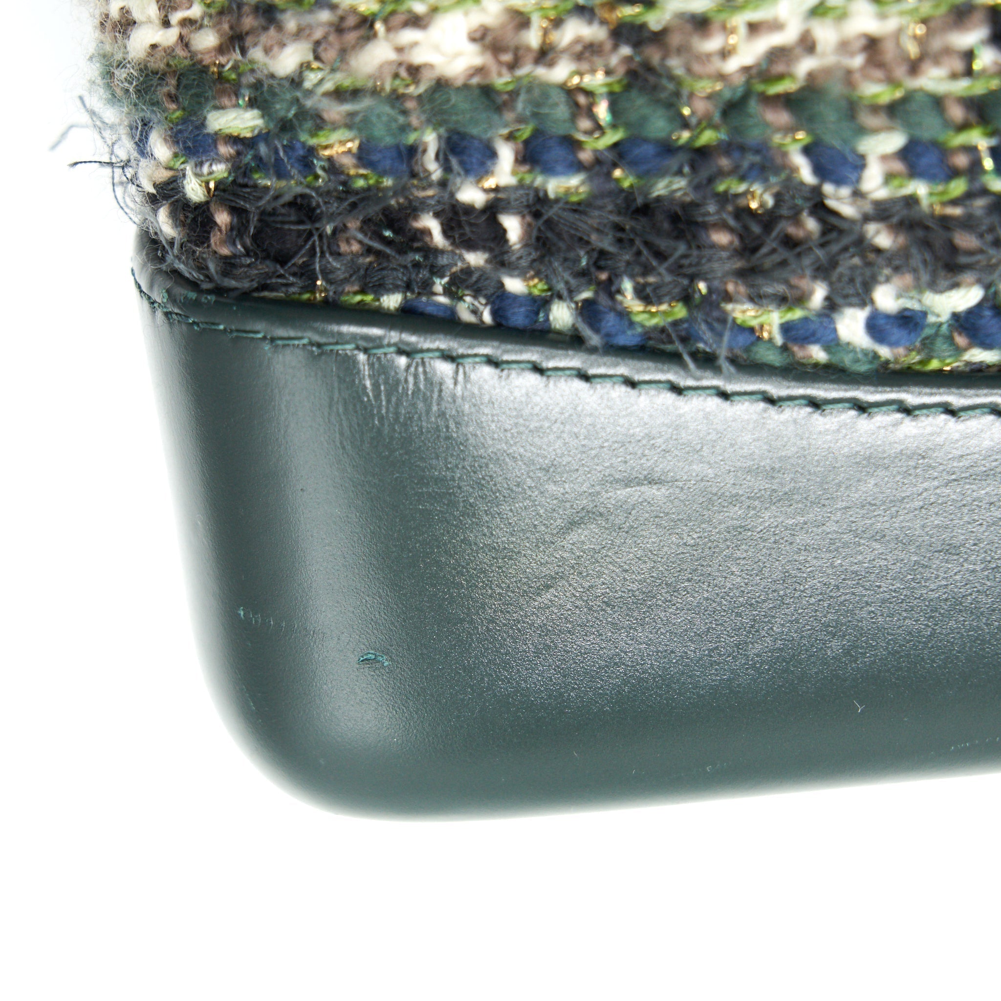 GABRIELLE TWEED BACKPACK DARK GREEN