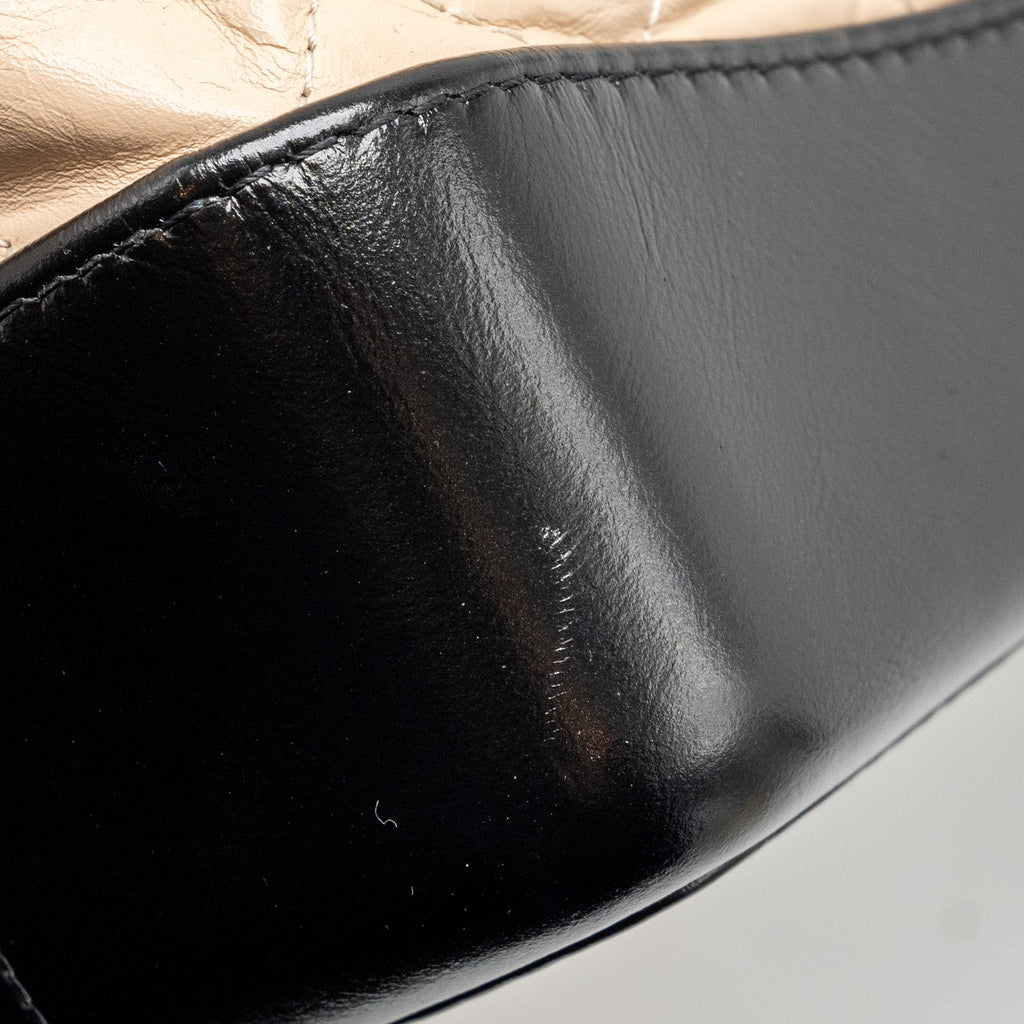 MEDIUM GABRIELLE BACKPACK AGED CALFSKIN BEIGE/BLACK MULTICOLOUR HARDWARE