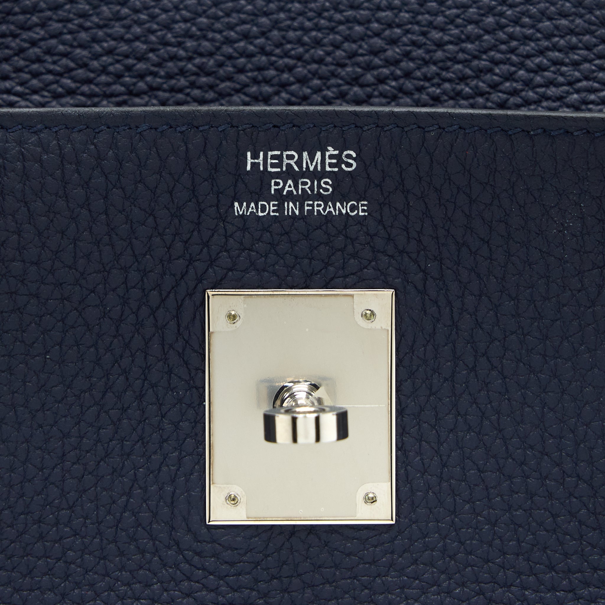 HERMES BIRKIN 40 OFFICER TOGO/SWIFT BLUE NUIT/VERT CYPRES SHW