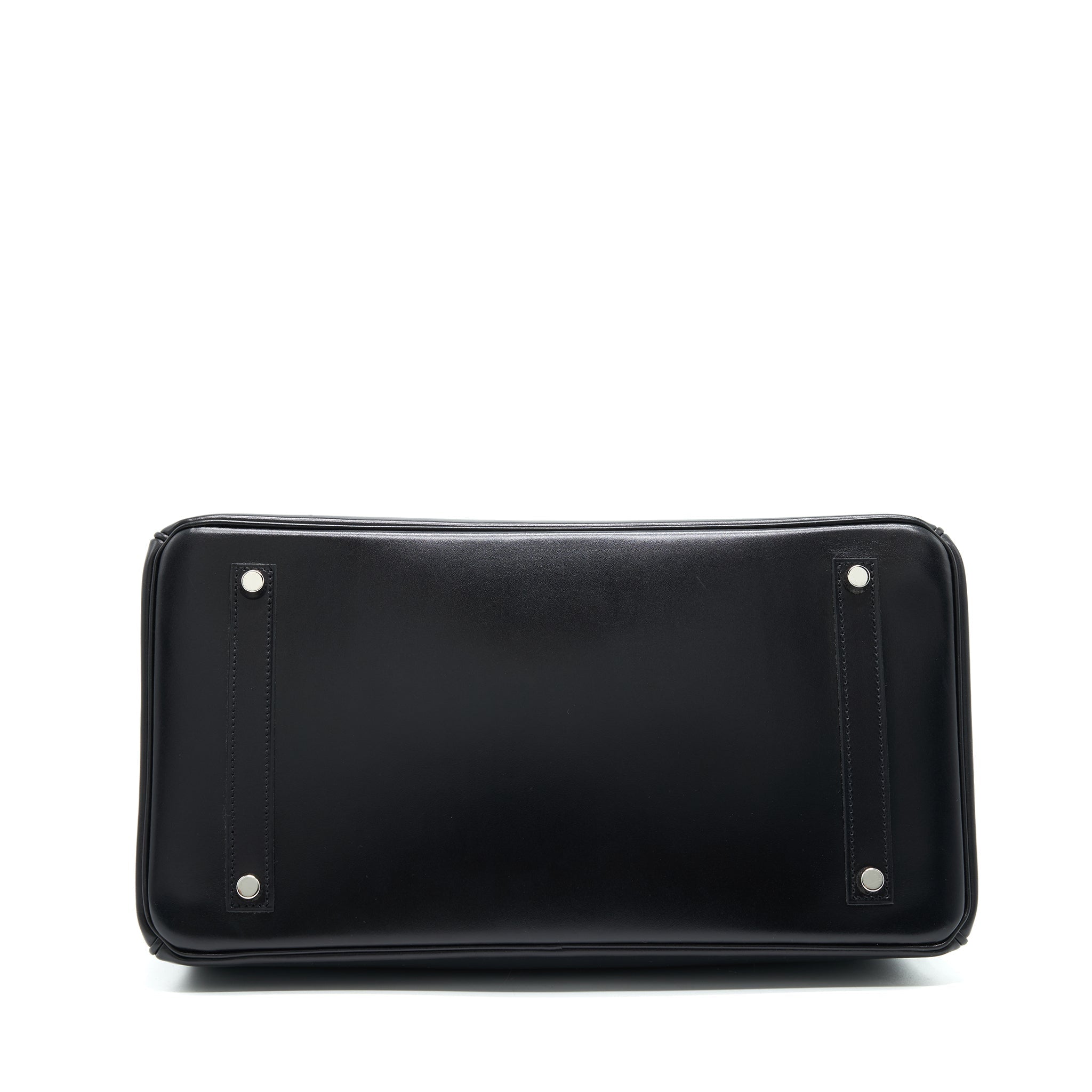 HERMES BIRKIN 35  BOX LEATHER BLACK WITH PALLADIUM GUILLOCHE HARDWARE