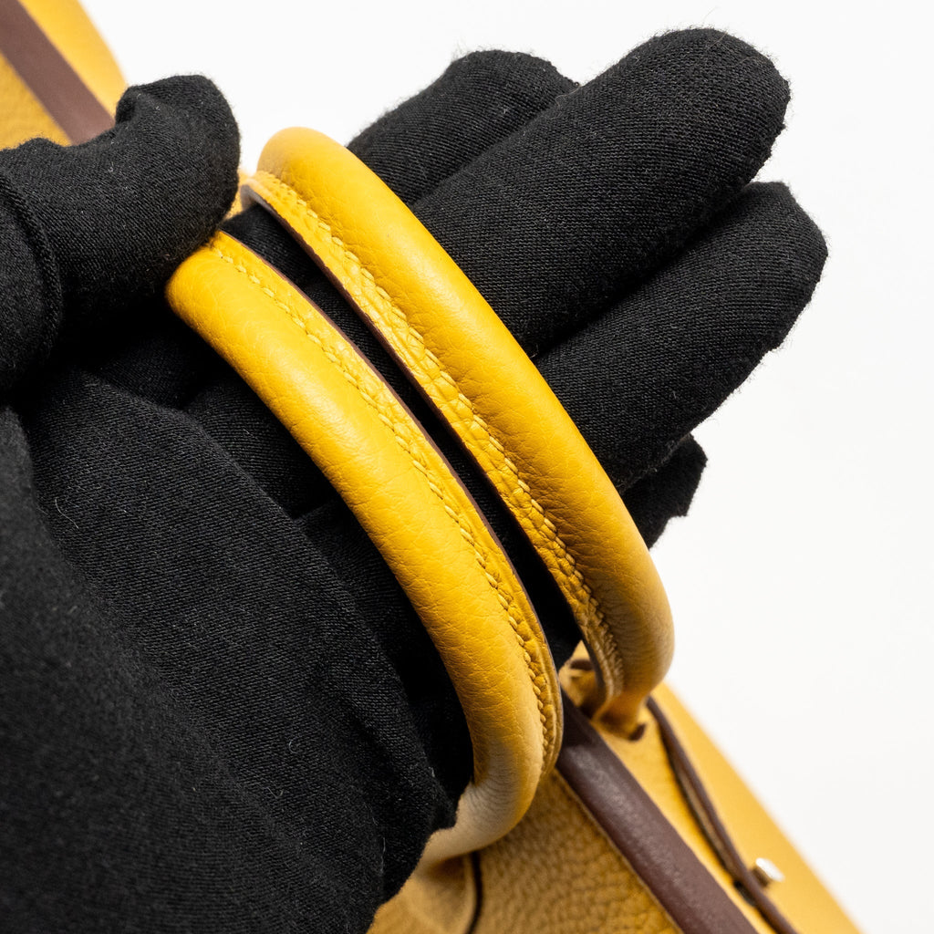 HERMES BIRKIN 25 TOGO JAUNE AMBER SHW