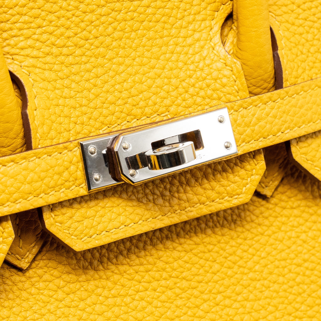 HERMES BIRKIN 25 TOGO JAUNE AMBER SHW