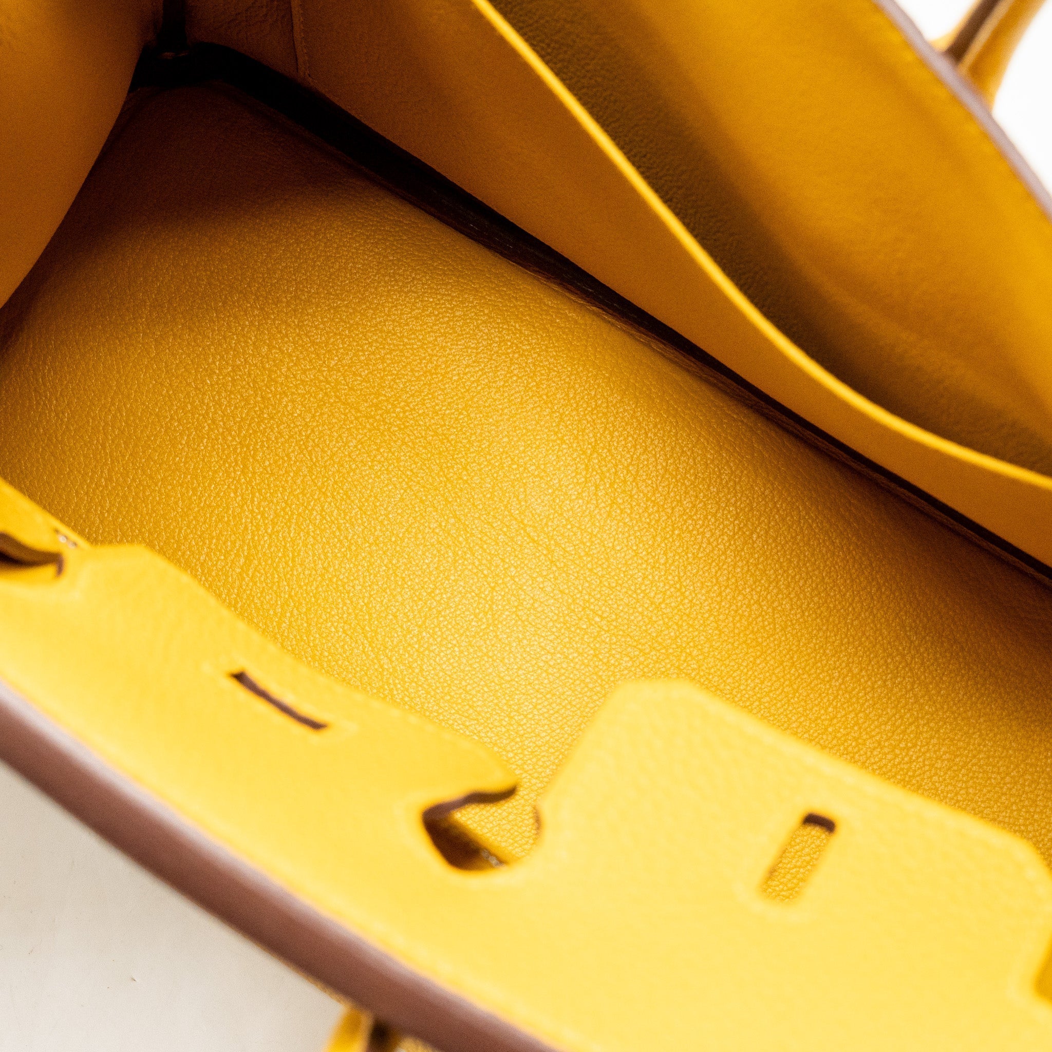 HERMES BIRKIN 25 TOGO JAUNE AMBER SHW