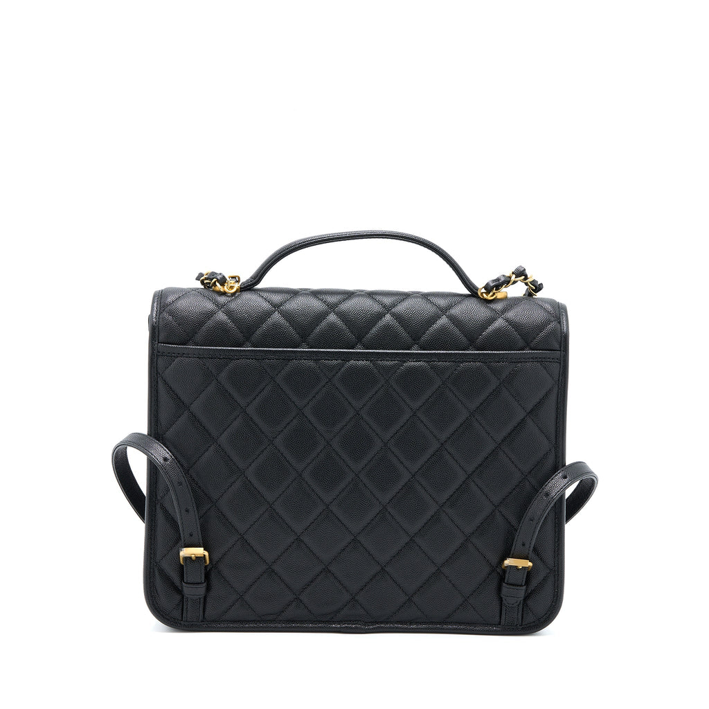 22K LARGE BACKPACK CAVIAR BLACK BRUSHED GHW (MICROCHIP)
