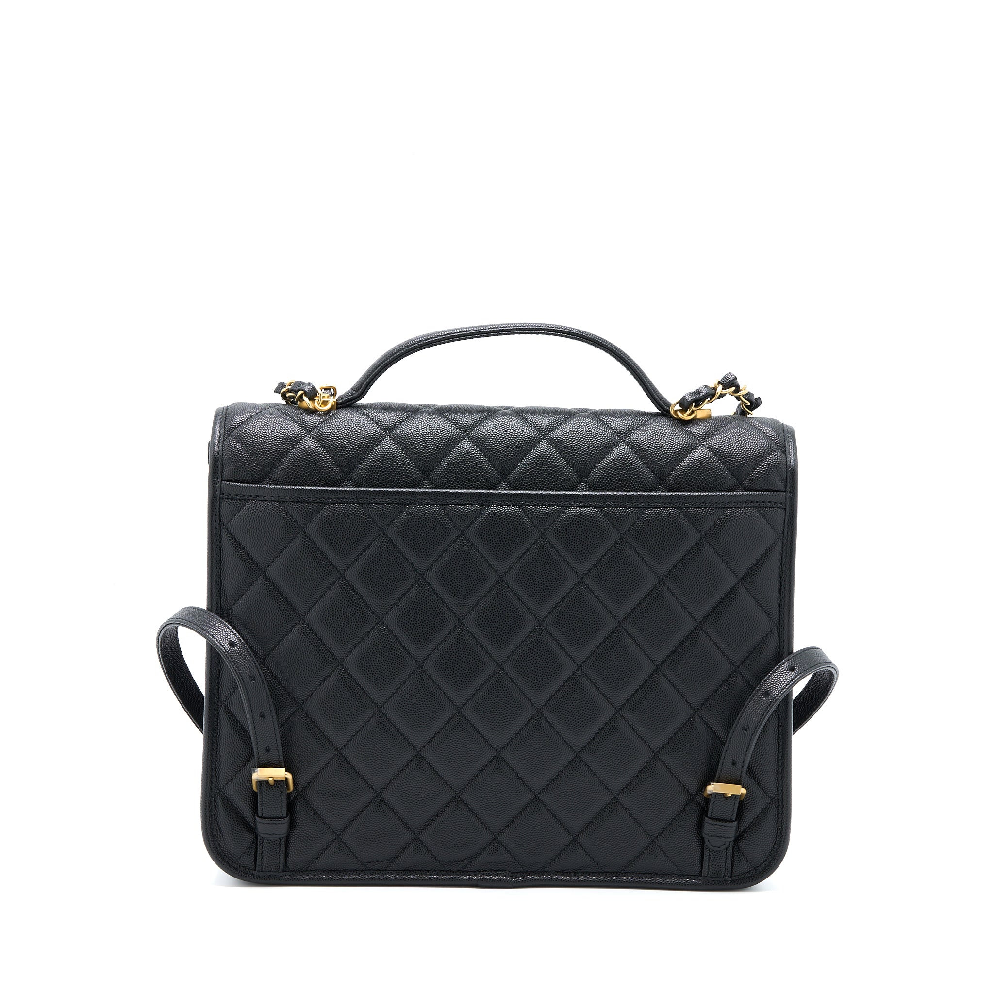 22K LARGE BACKPACK CAVIAR BLACK BRUSHED GHW (MICROCHIP)
