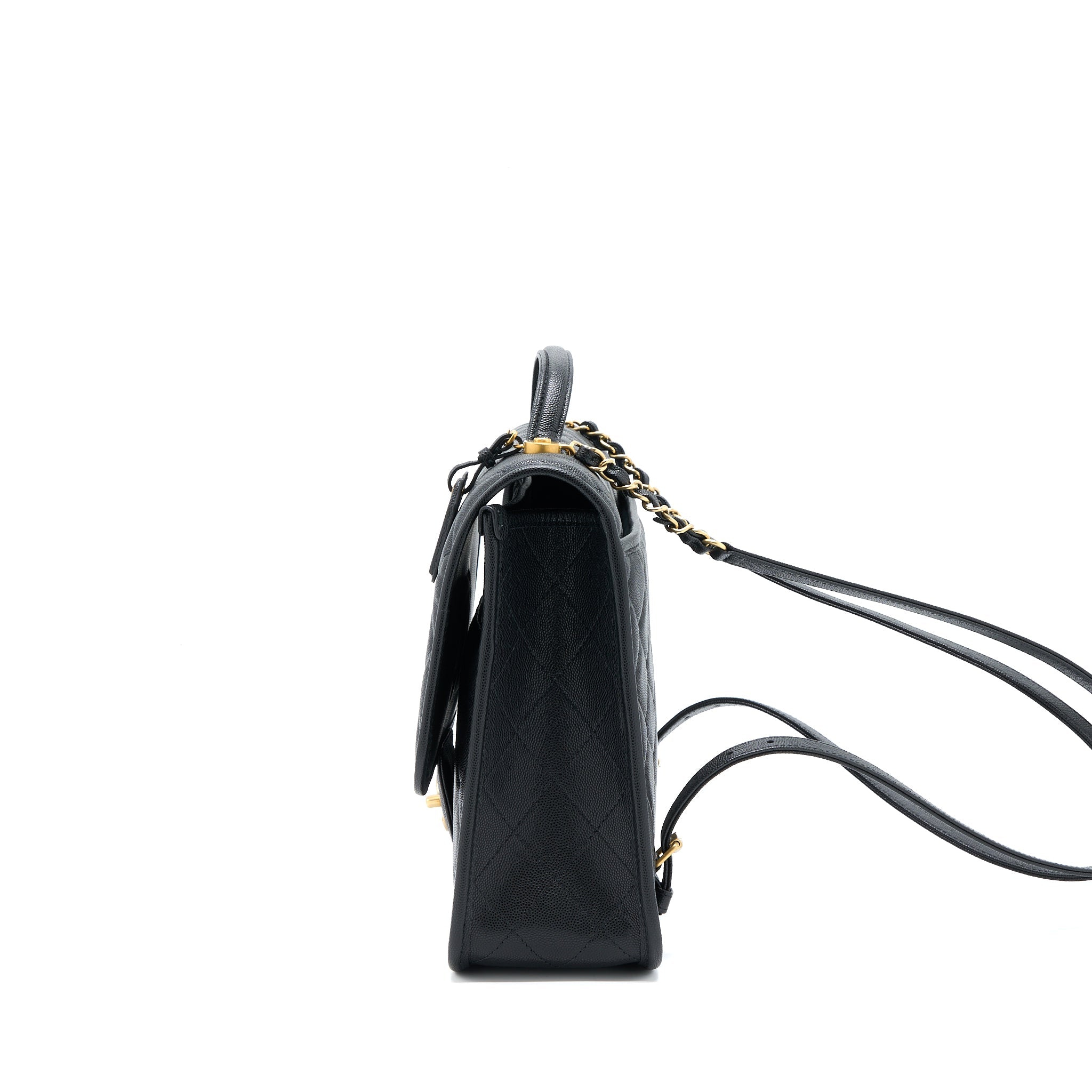 22K LARGE BACKPACK CAVIAR BLACK BRUSHED GHW (MICROCHIP)