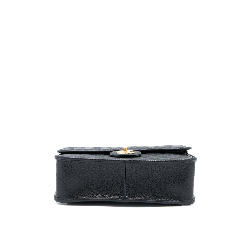 22K LARGE BACKPACK CAVIAR BLACK BRUSHED GHW (MICROCHIP)