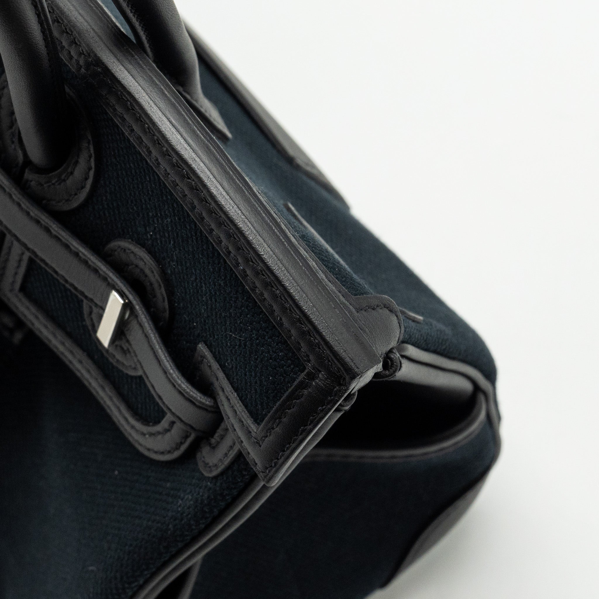 HERMES BIRKIN 25 CARGO CANVAS TOILE GEOLAND / SWIFT BLACK SHW
