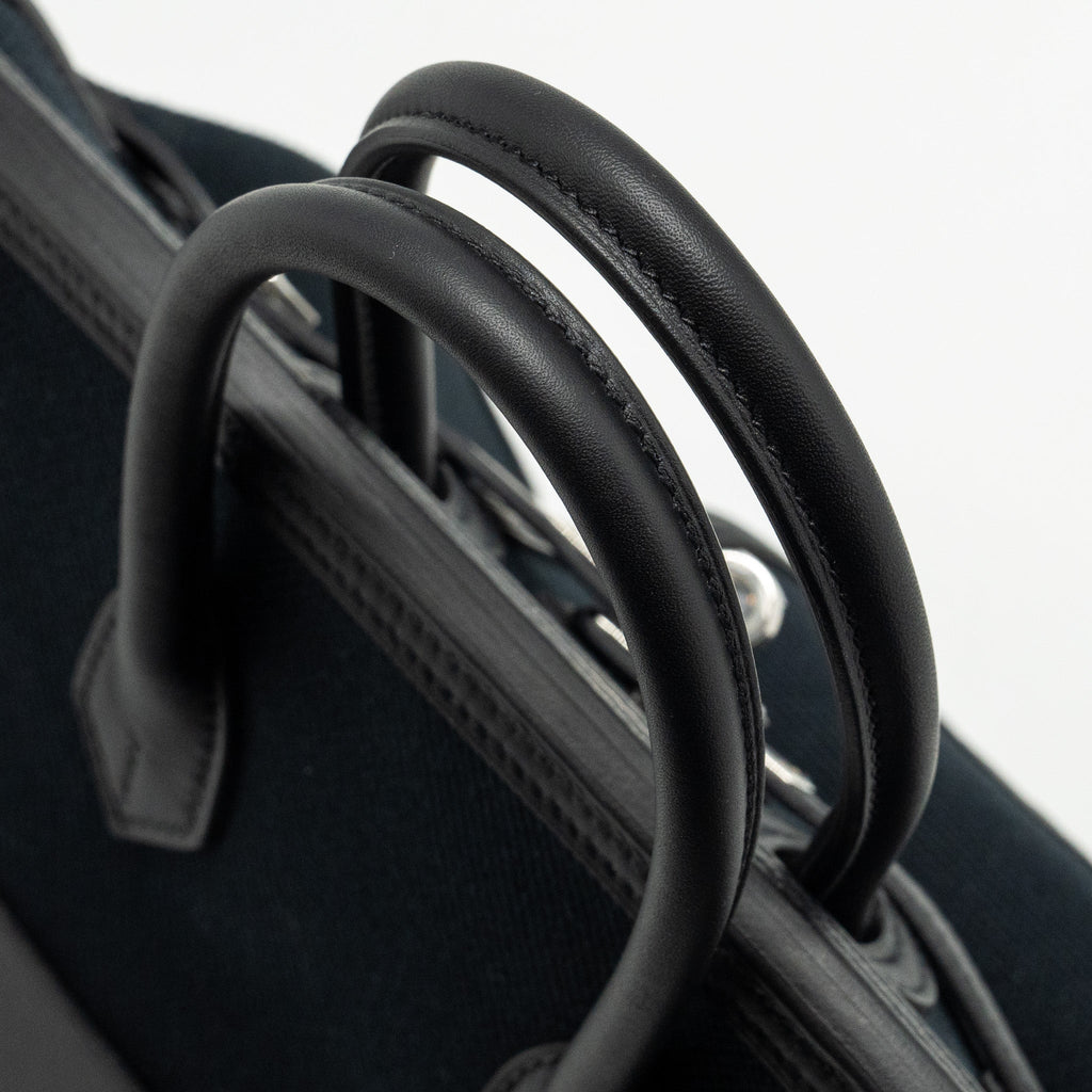HERMES BIRKIN 25 CARGO CANVAS TOILE GEOLAND / SWIFT BLACK SHW