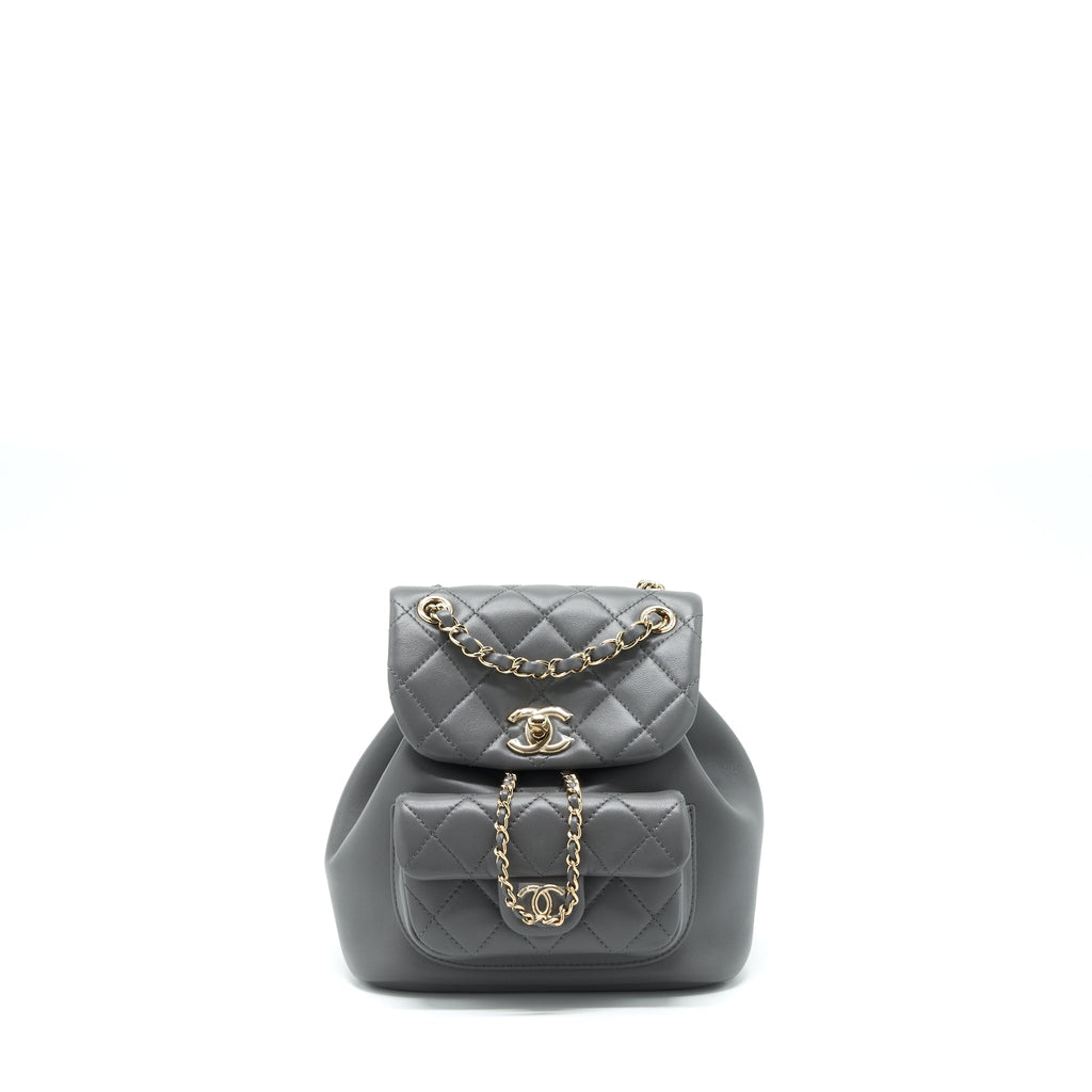 MINI DUMA BACKPACK LAMBSKIN GREY LGHW (MICROCHIP)