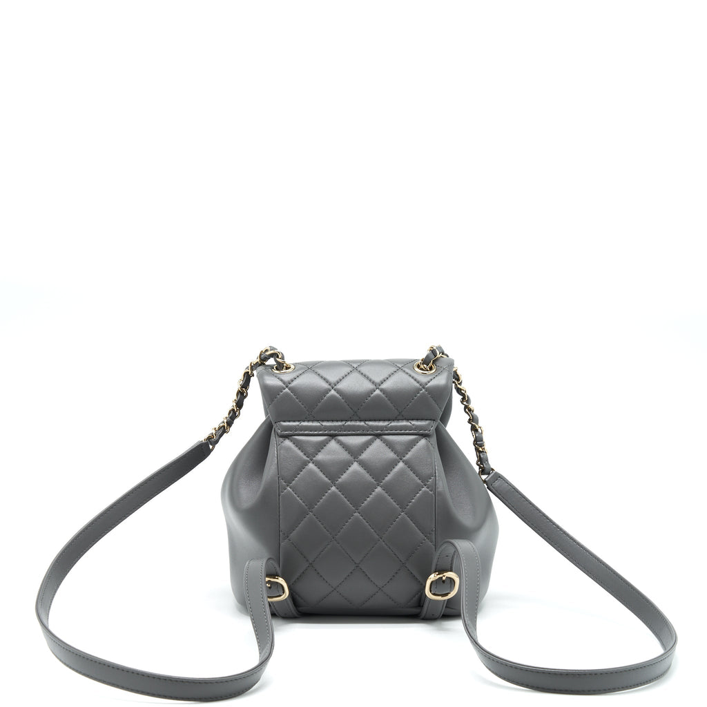 MINI DUMA BACKPACK LAMBSKIN GREY LGHW (MICROCHIP)
