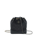 SMALL GABRIELLE BACKPACK CALFSKIN BLACK WITH MULTICOLOUR HARDWARE (MICROCHIP)