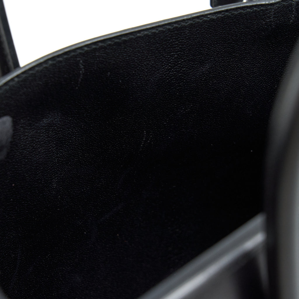 HERMES BIRKIN 35  BOX LEATHER BLACK WITH PALLADIUM GUILLOCHE HARDWARE