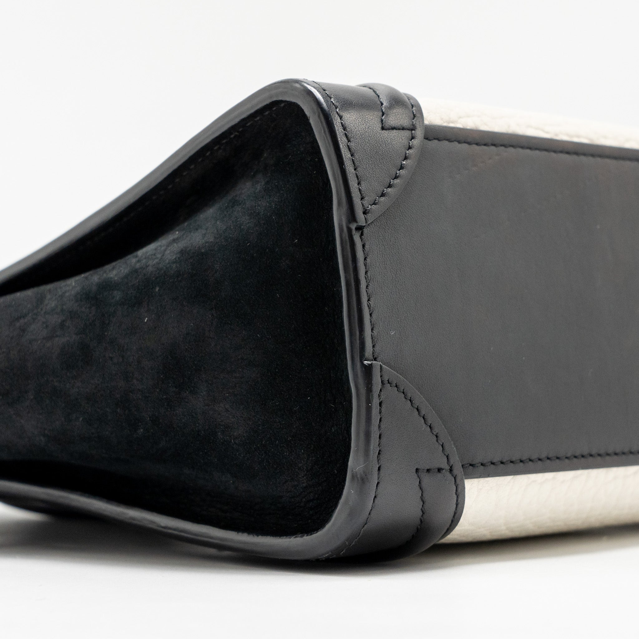 NANO LUGGAGE BAG CALFSKIN BLACK / WHITE GHW