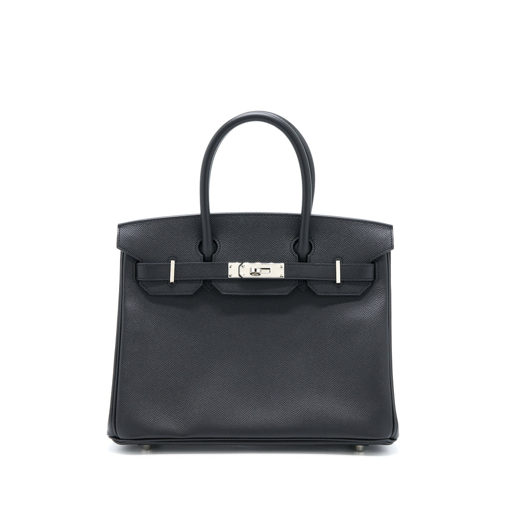 HERMES BIRKIN 30 RETOURNE EPSOM BLACK SHW