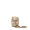 TINY BACKPACK MONOGRAM EMPREINTE TOURTERELLE BEIGE/ CREAM GHW