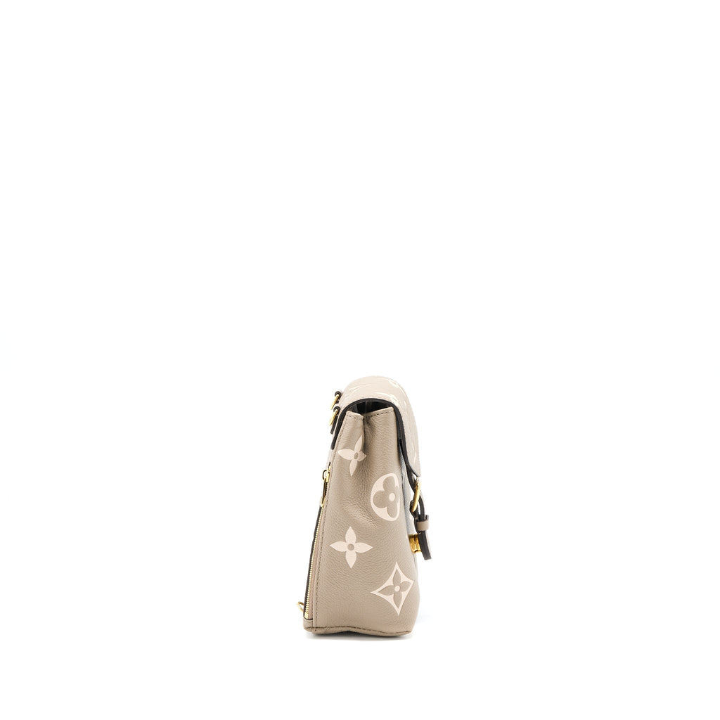 TINY BACKPACK MONOGRAM EMPREINTE TOURTERELLE BEIGE/ CREAM GHW