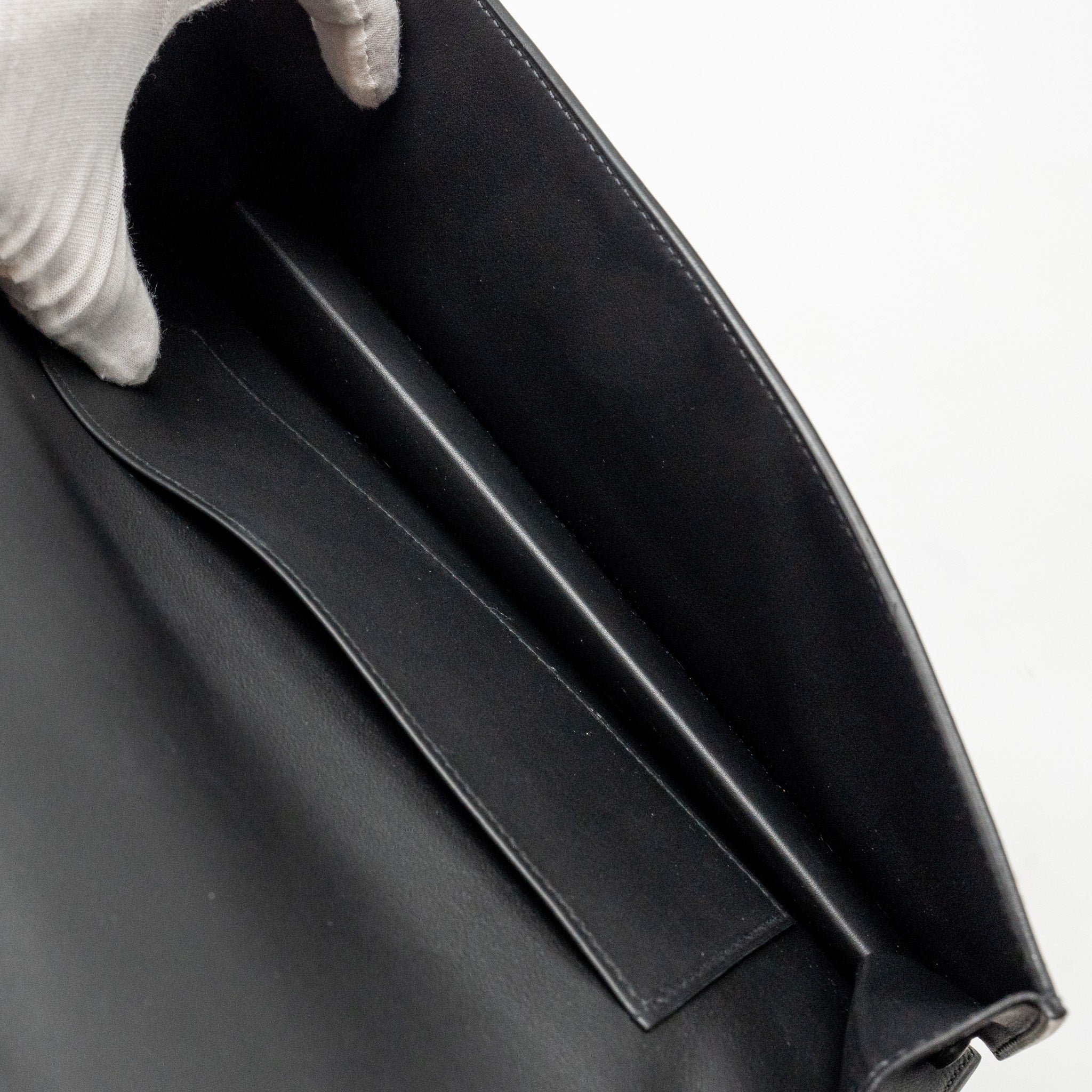 HERMES BIRKIN SHADOW POCHETTE SWIFT BLACK
