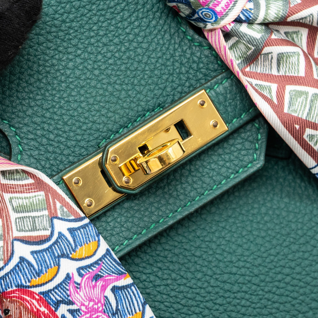 HERMES BIRKIN 25 TOGO Z6 MALACHITE GHW