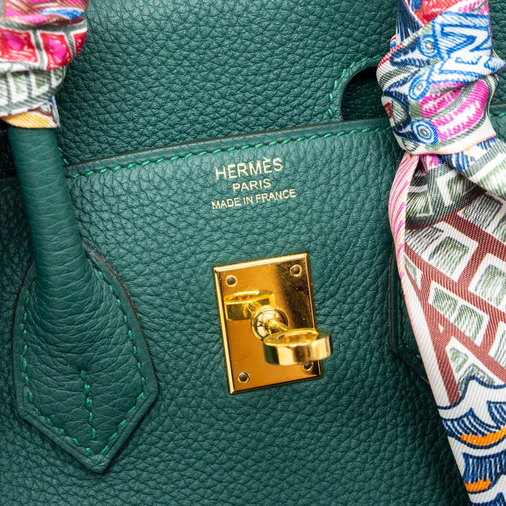 HERMES BIRKIN 25 TOGO Z6 MALACHITE GHW