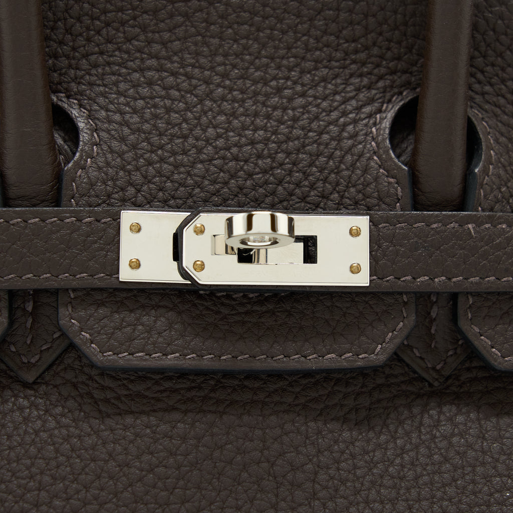 HERMES BIRKIN 25 TOGO EBENE /GOLD SHW