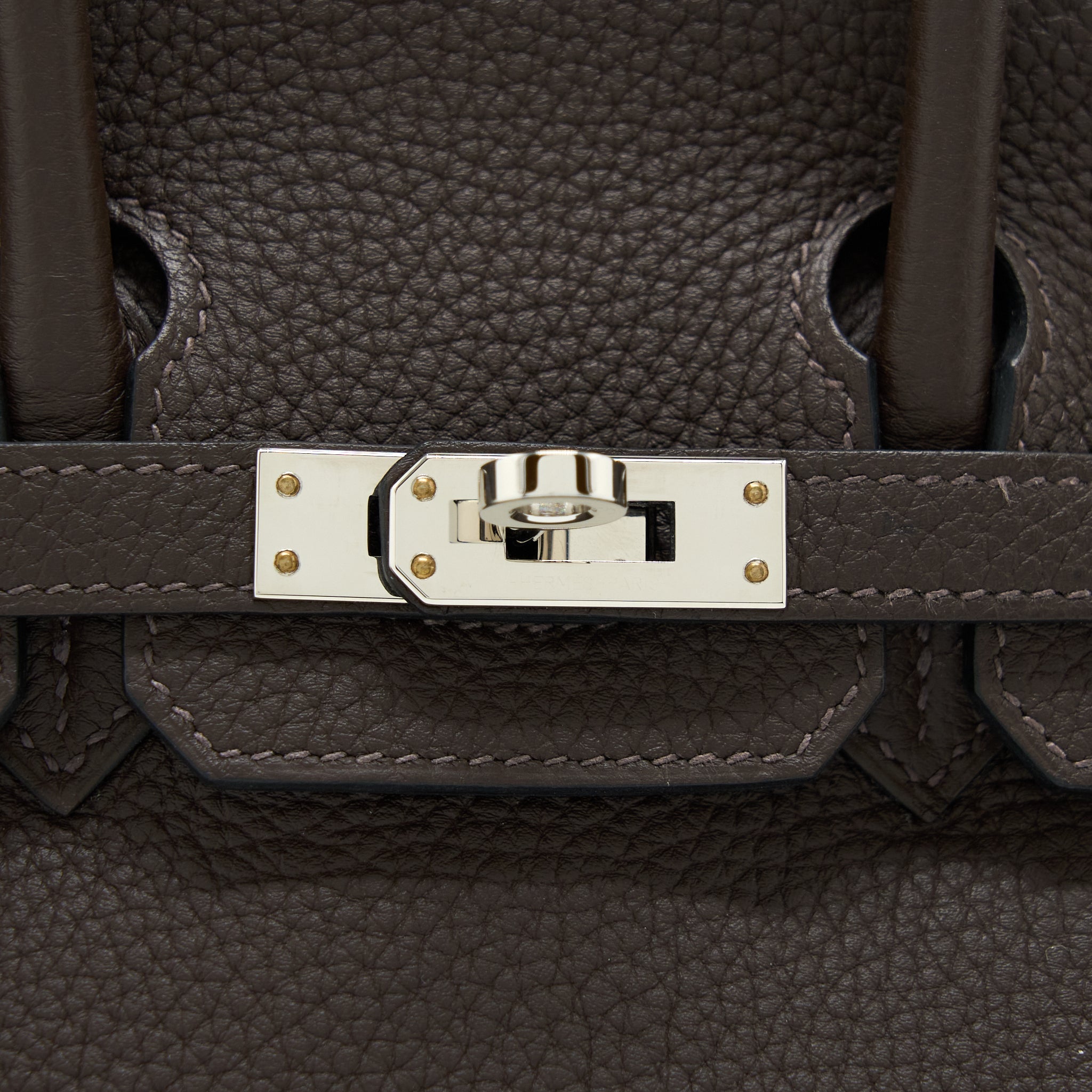 HERMES BIRKIN 25 TOGO EBENE /GOLD SHW