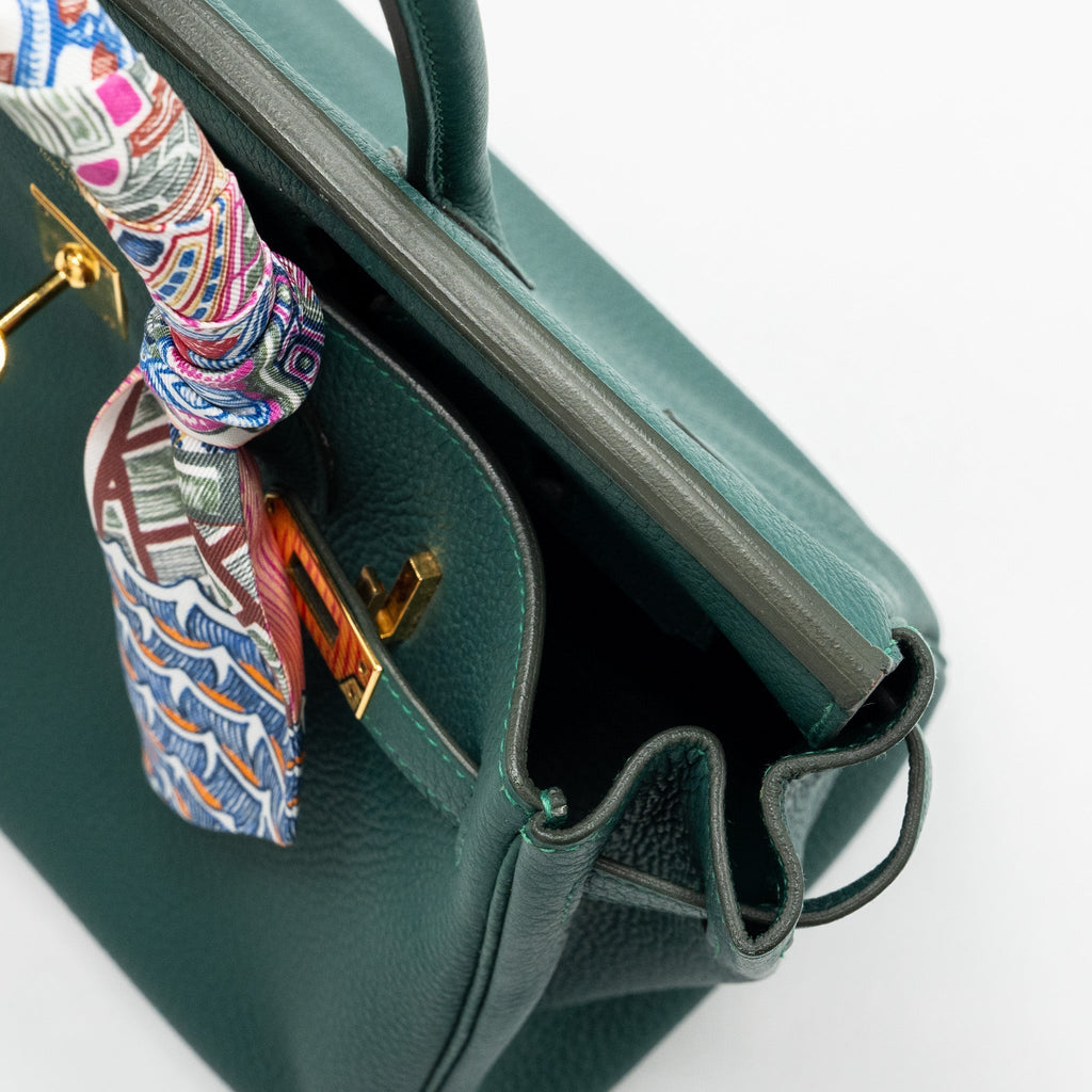 HERMES BIRKIN 25 TOGO Z6 MALACHITE GHW