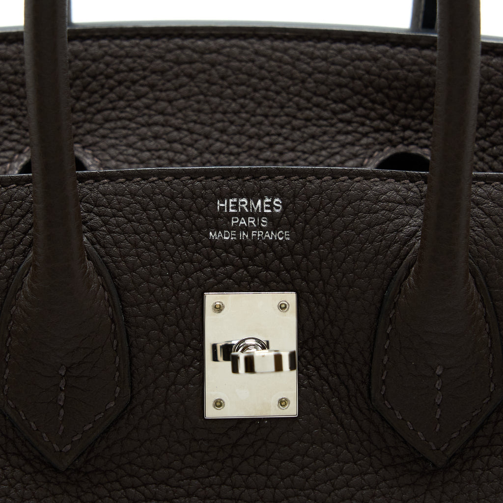 HERMES BIRKIN 25 TOGO EBENE /GOLD SHW