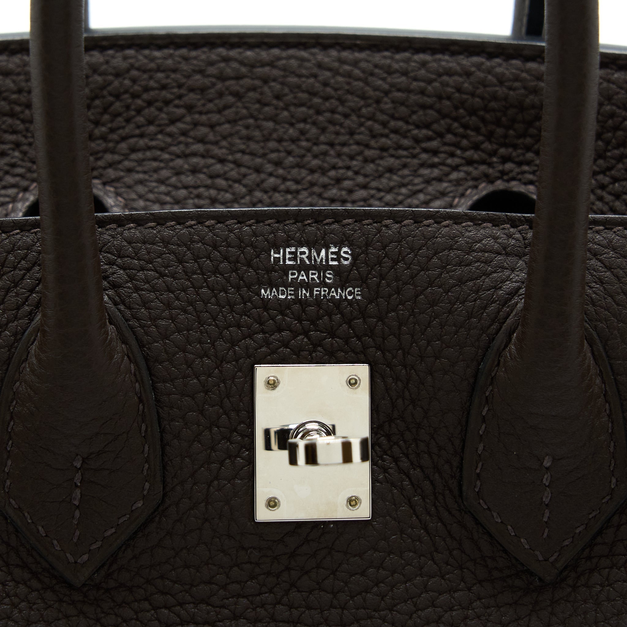 HERMES BIRKIN 25 TOGO EBENE /GOLD SHW
