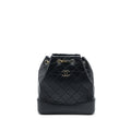SMALL GABRIELLE BACKPACK AGED CALFSKIN BLACK MULTICOLOUR HARDWARE (MICROCHIP)