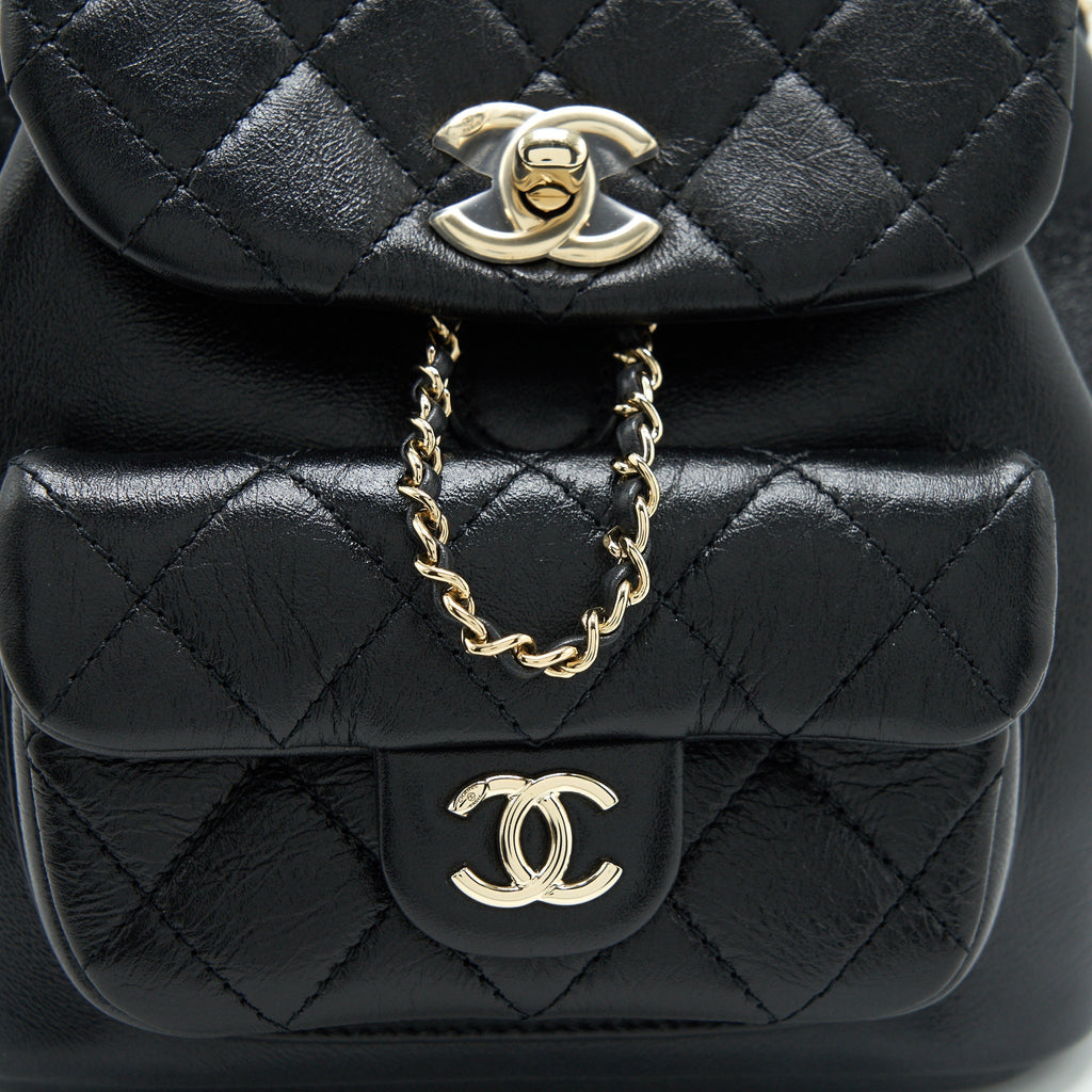 22C MINI DUMA BACKPACK CALFSKIN BLACK LGHW(MICROCHIP)