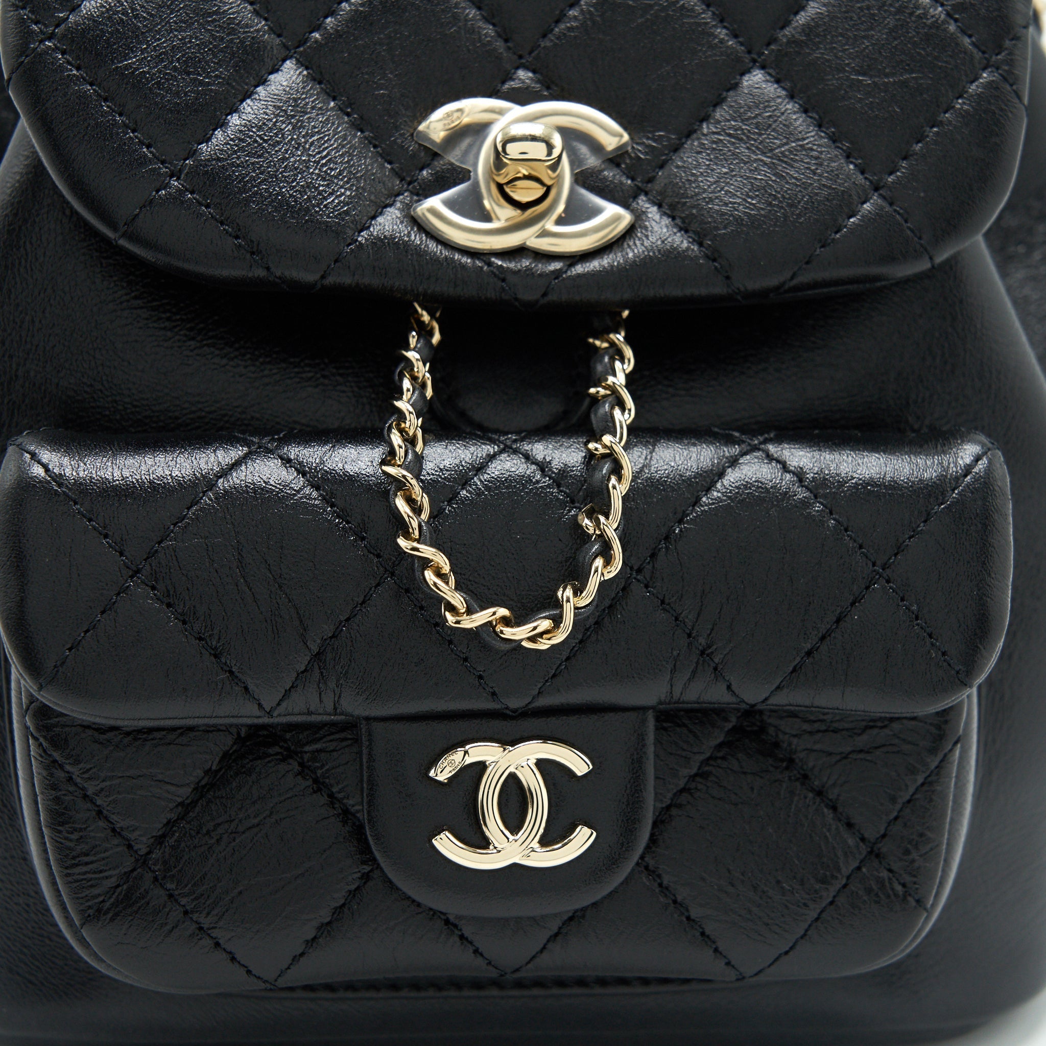 22C MINI DUMA BACKPACK CALFSKIN BLACK LGHW(MICROCHIP)