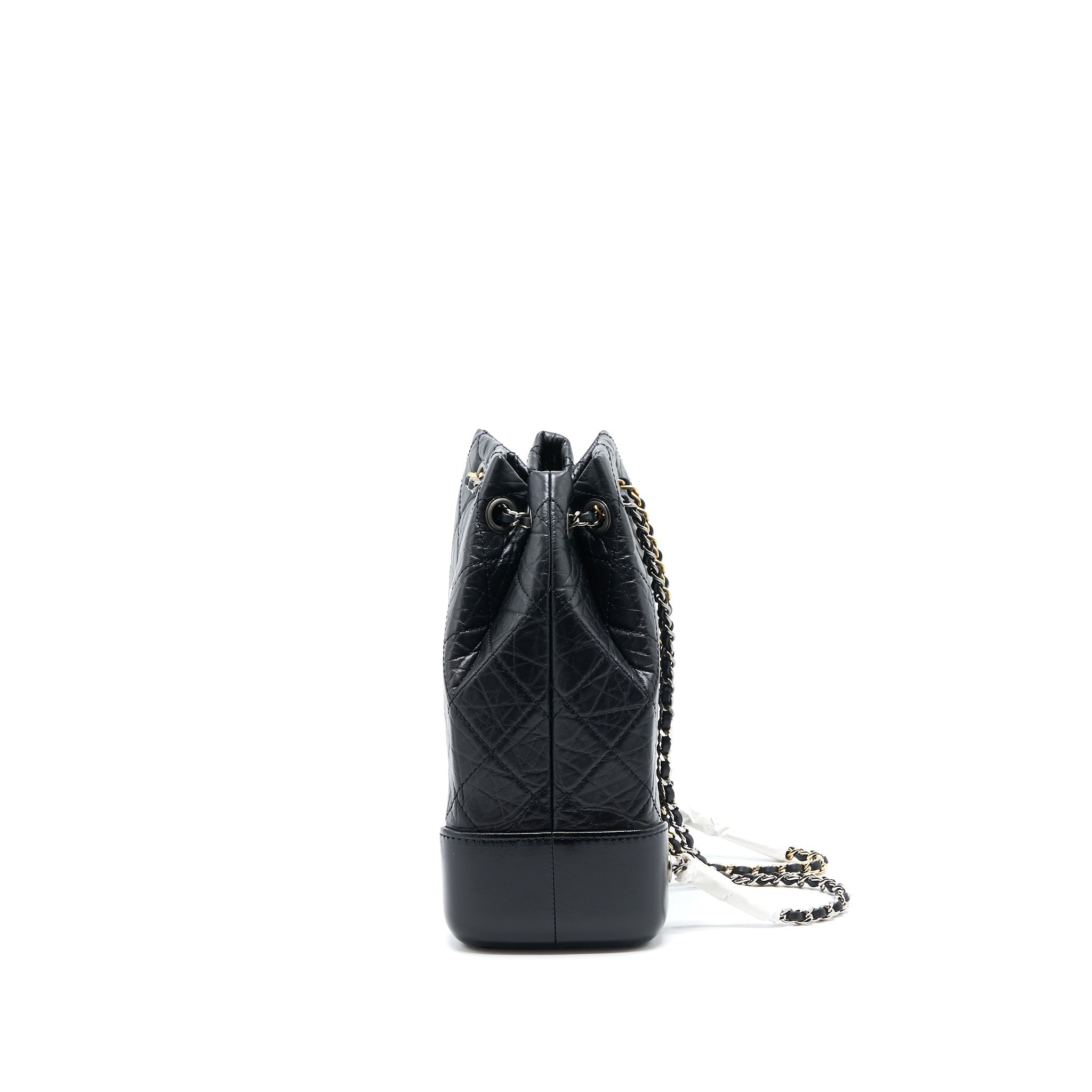 SMALL GABRIELLE BACKPACK AGED CALFSKIN BLACK MULTICOLOUR HARDWARE (MICROCHIP)