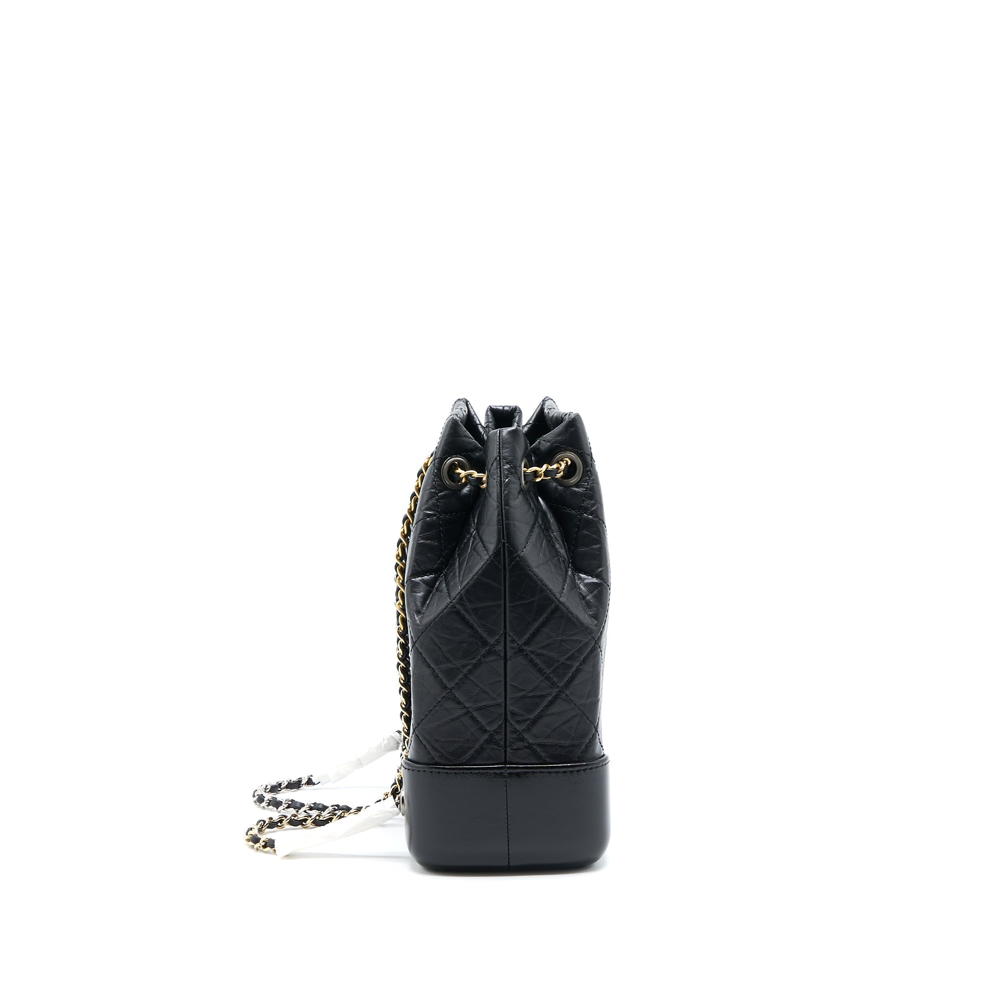 SMALL GABRIELLE BACKPACK AGED CALFSKIN BLACK MULTICOLOUR HARDWARE (MICROCHIP)