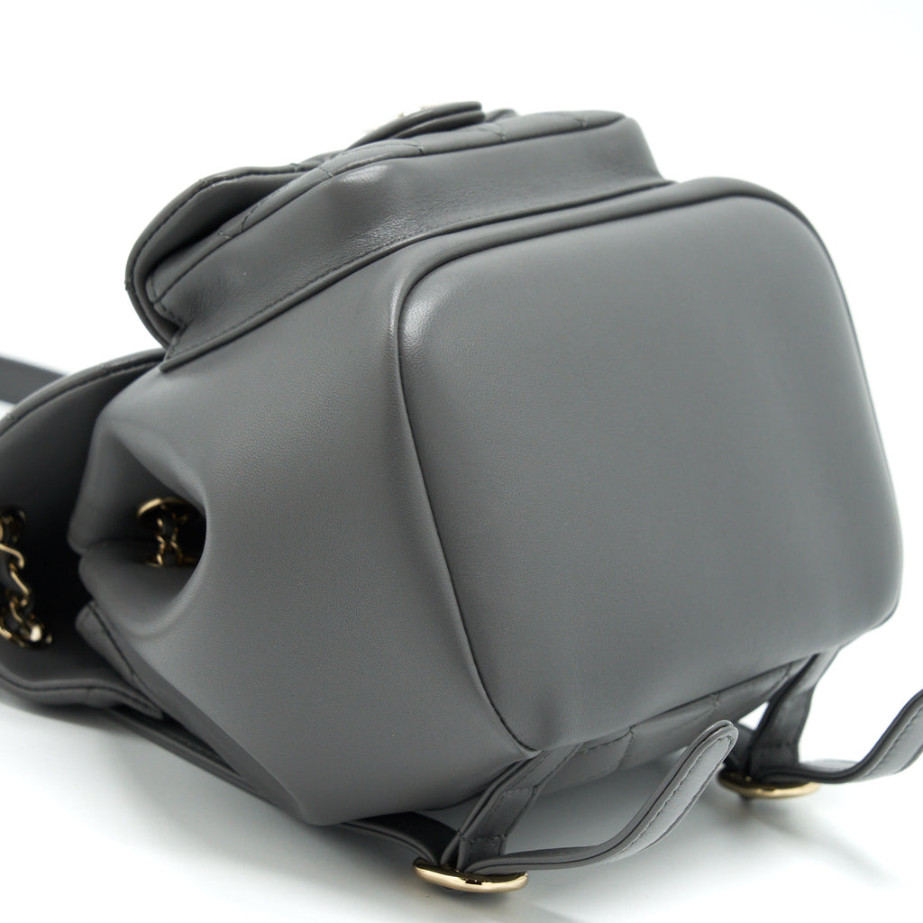 MINI DUMA BACKPACK LAMBSKIN GREY LGHW (MICROCHIP)