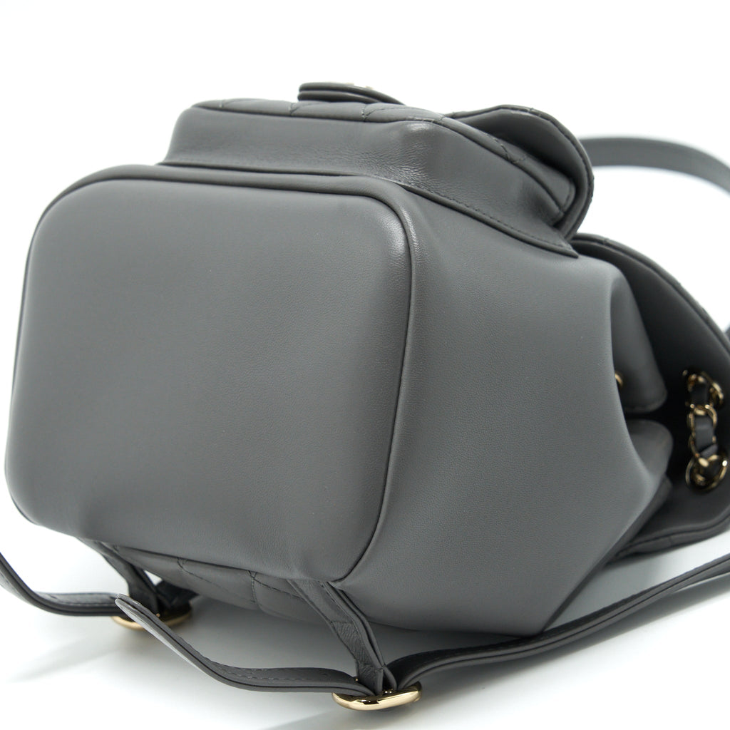 MINI DUMA BACKPACK LAMBSKIN GREY LGHW (MICROCHIP)