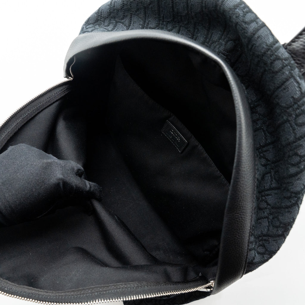 RIDER BACKPACK BLACK DIOR OBLIQUE JACQUARD SHW