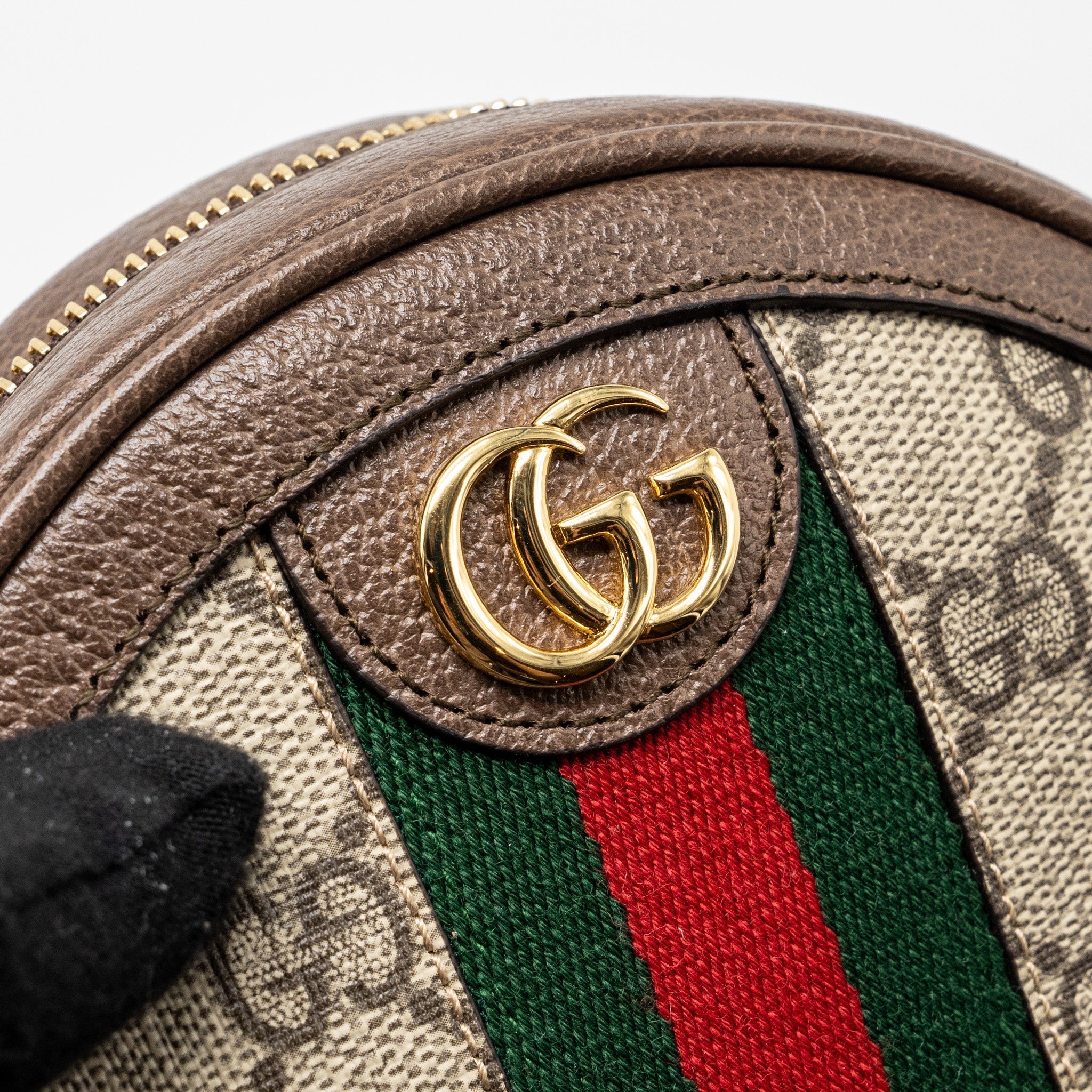 ROUND OPHIDIA BACKPACK GG SUPREME CANVAS GHW