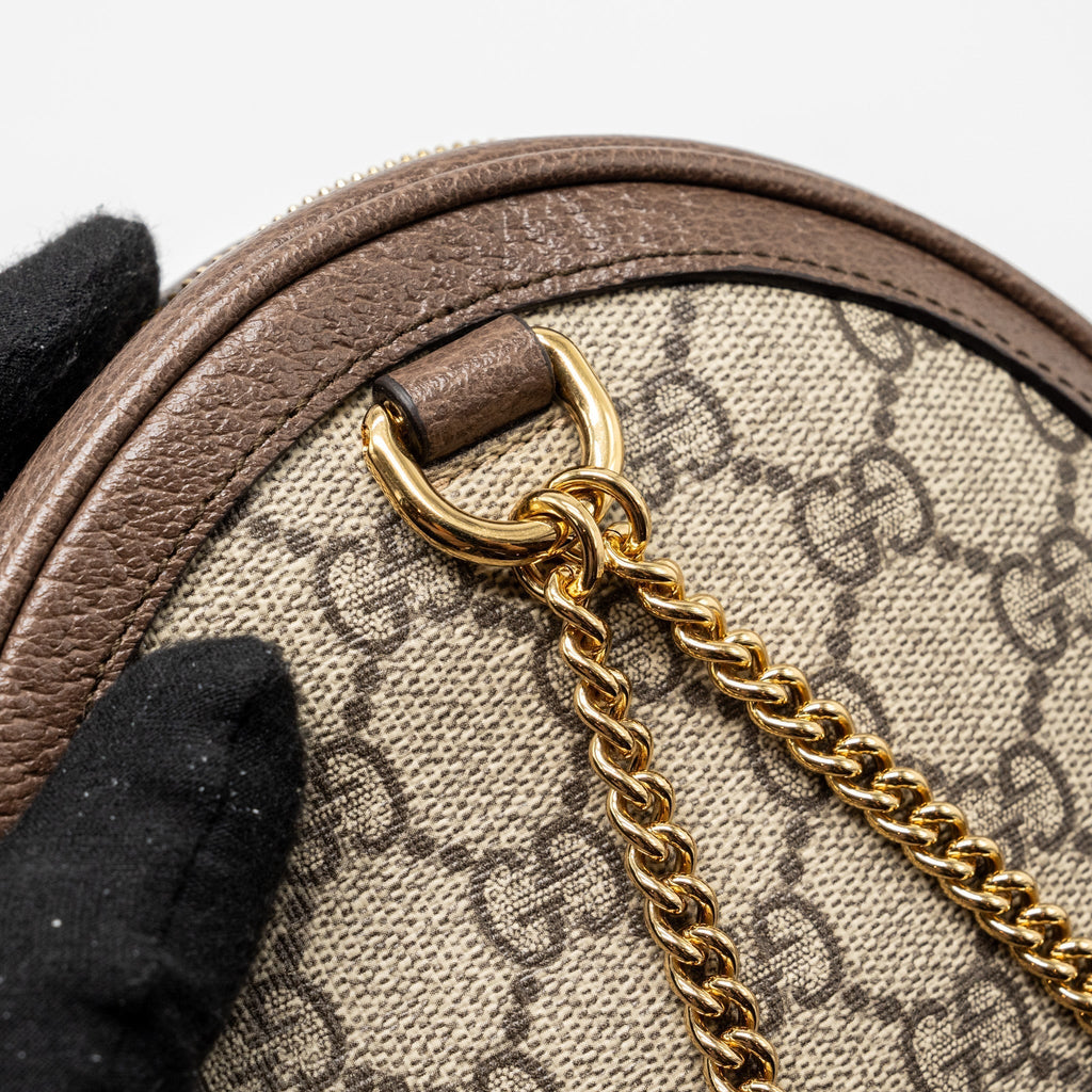 ROUND OPHIDIA BACKPACK GG SUPREME CANVAS GHW