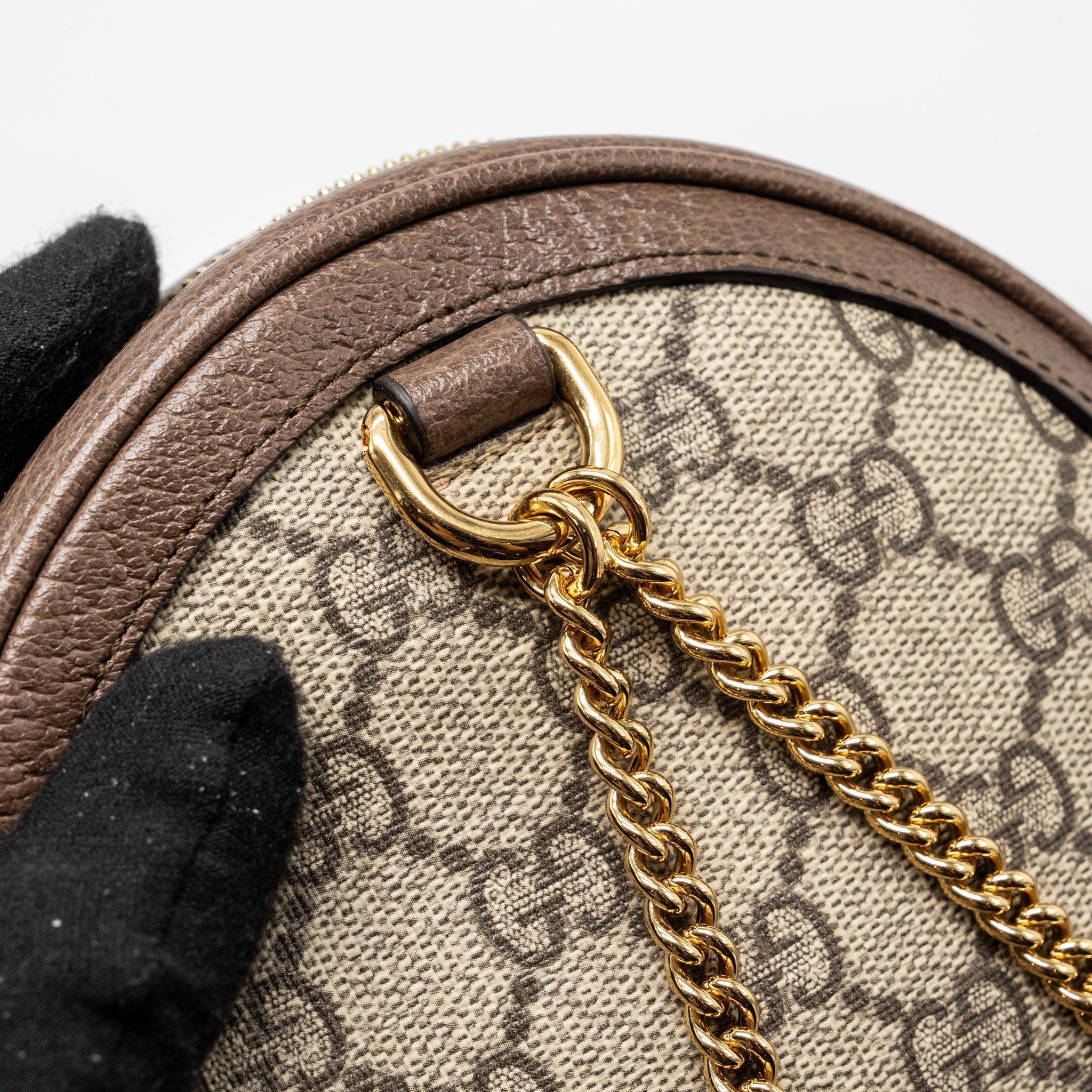 ROUND OPHIDIA BACKPACK GG SUPREME CANVAS GHW