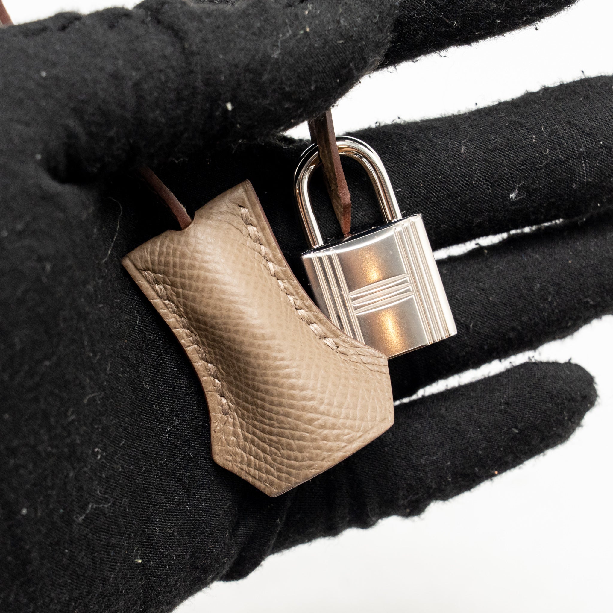 HERMES BIRKIN 25 EPSOM ETOUPE / GRIS PALE / EBENE SHW