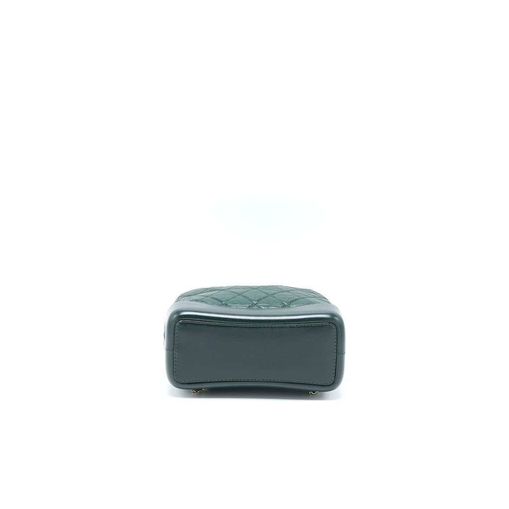 SMALL GABRIELLE BACKPACK CALFSKIN DARK GREEN MULTICOLOUR HARDWARE