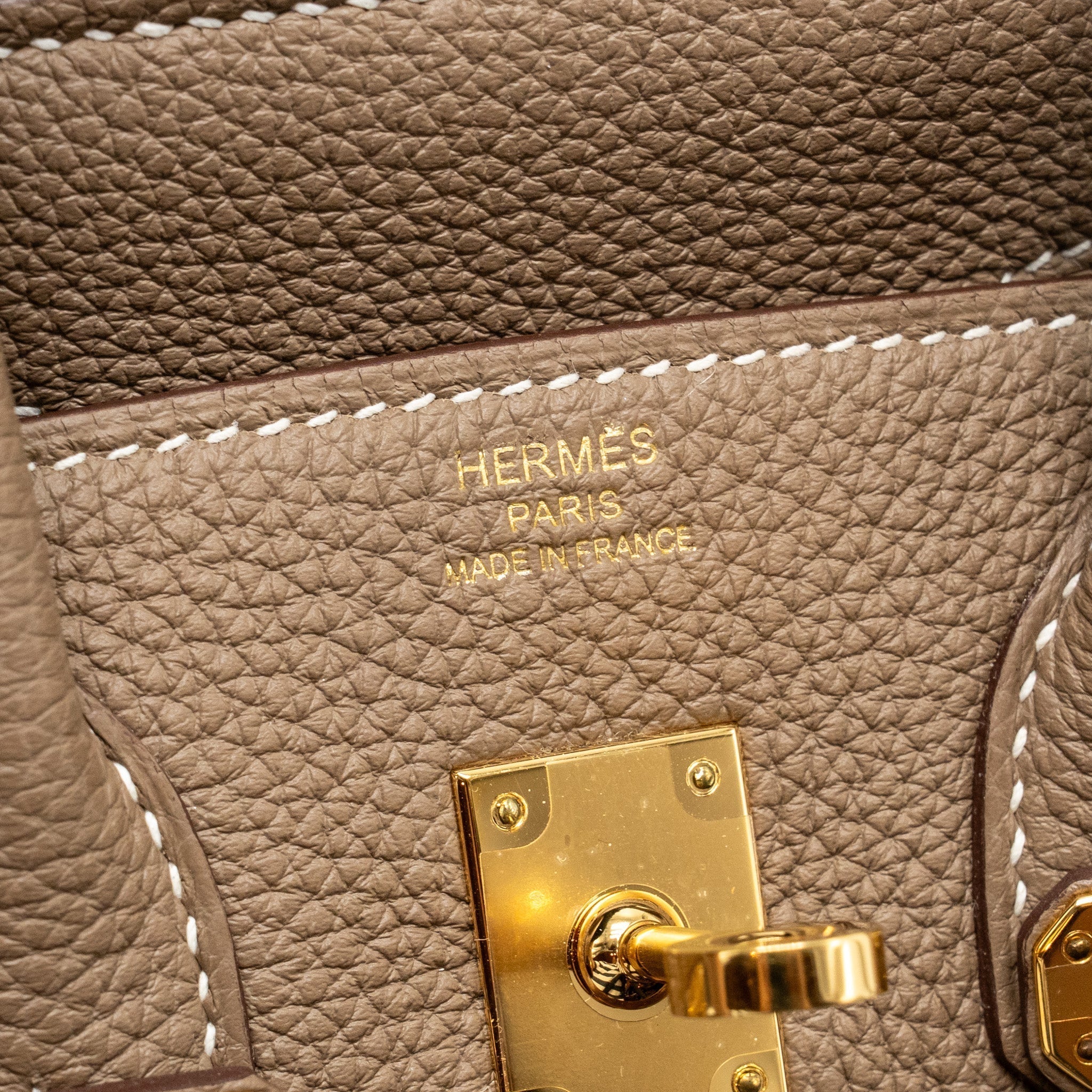 HERMES BIRKIN 25 TOGO ETOUPE GHW