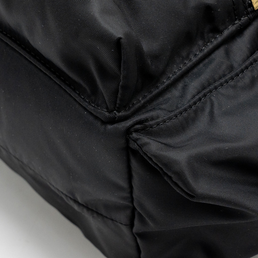 MEDIUM RUCKSACK BACKPACK NYLON BLACK/CARAMEL GHW