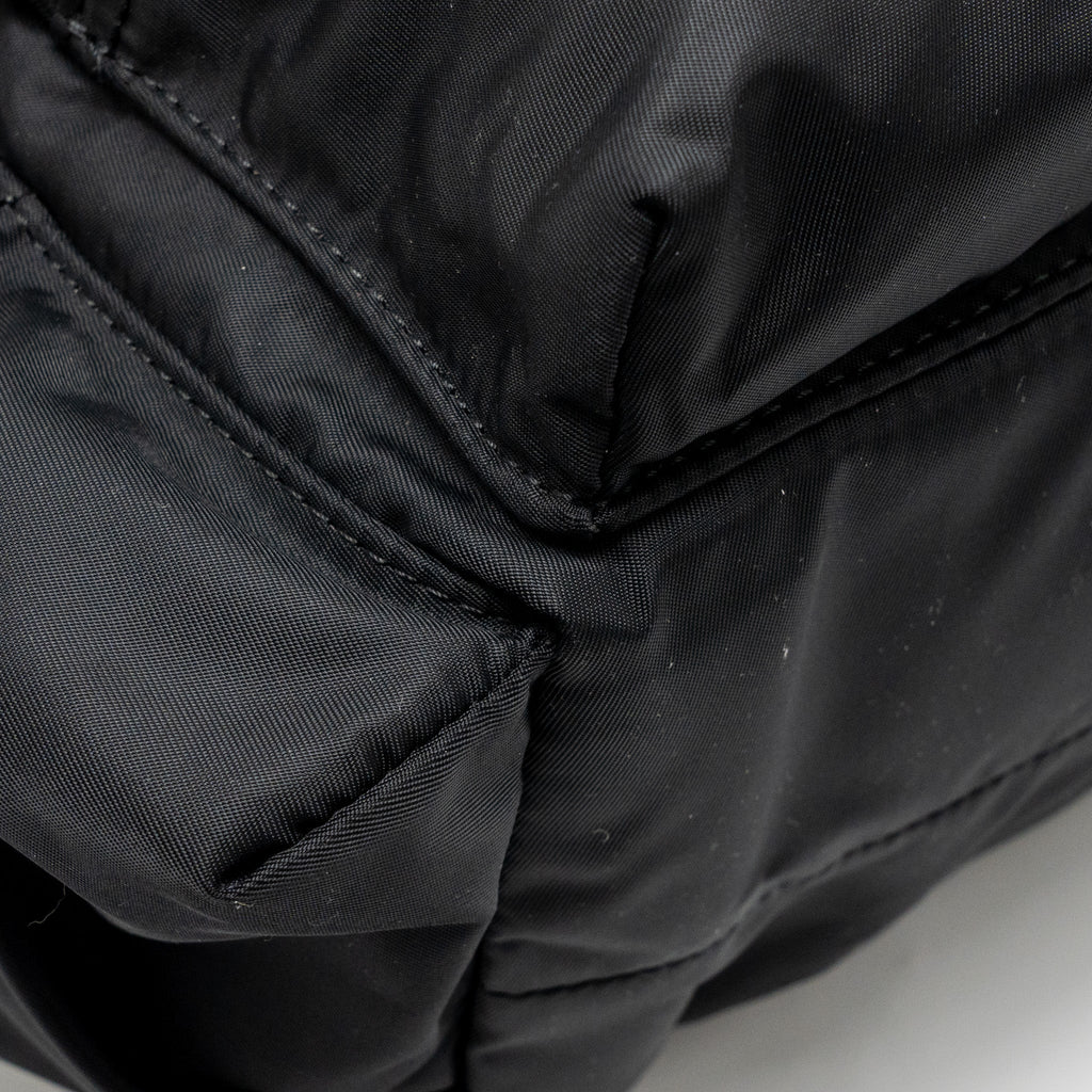 MEDIUM RUCKSACK BACKPACK NYLON BLACK/CARAMEL GHW