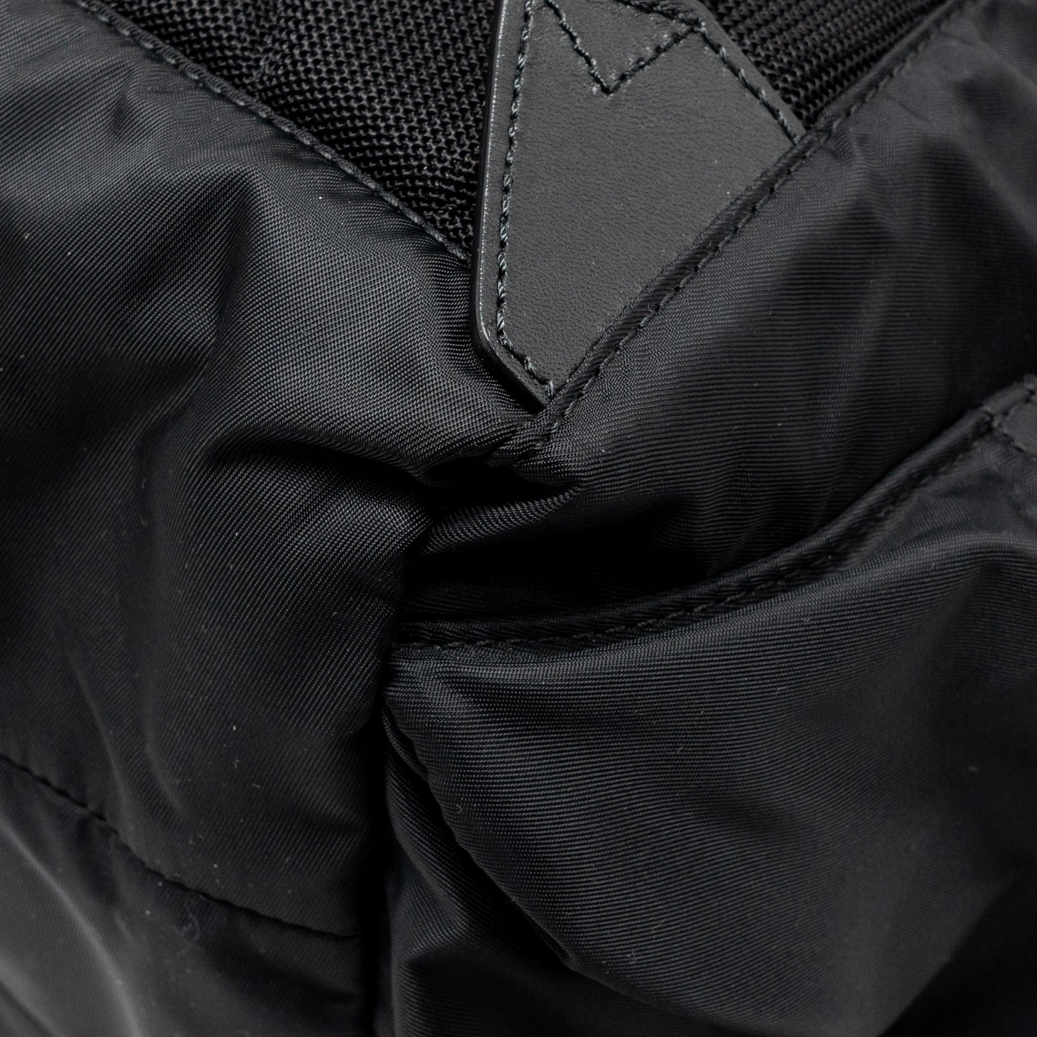 MEDIUM RUCKSACK BACKPACK NYLON BLACK/CARAMEL GHW