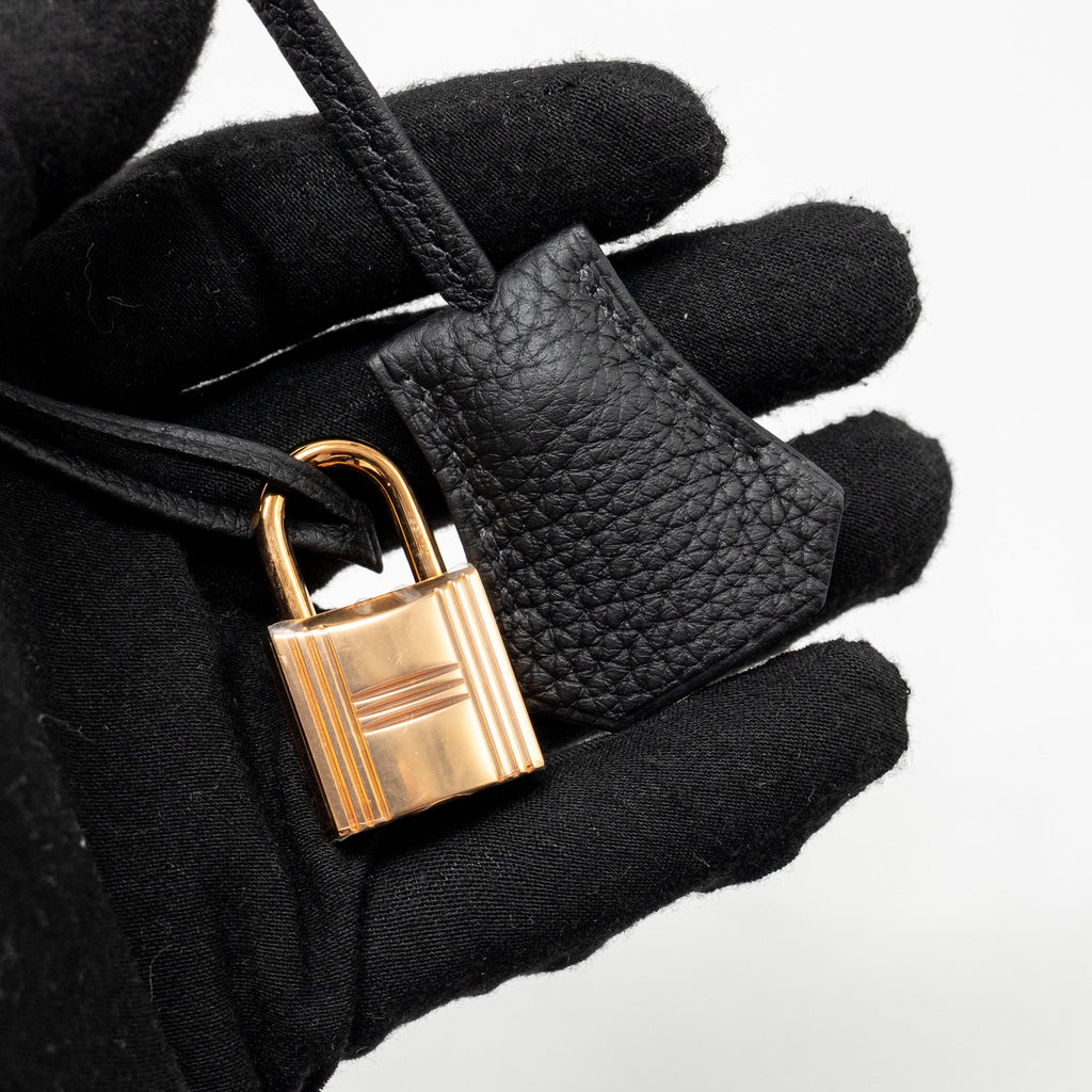 HERMES BIRKIN 25 TOGO BLACK RGHW