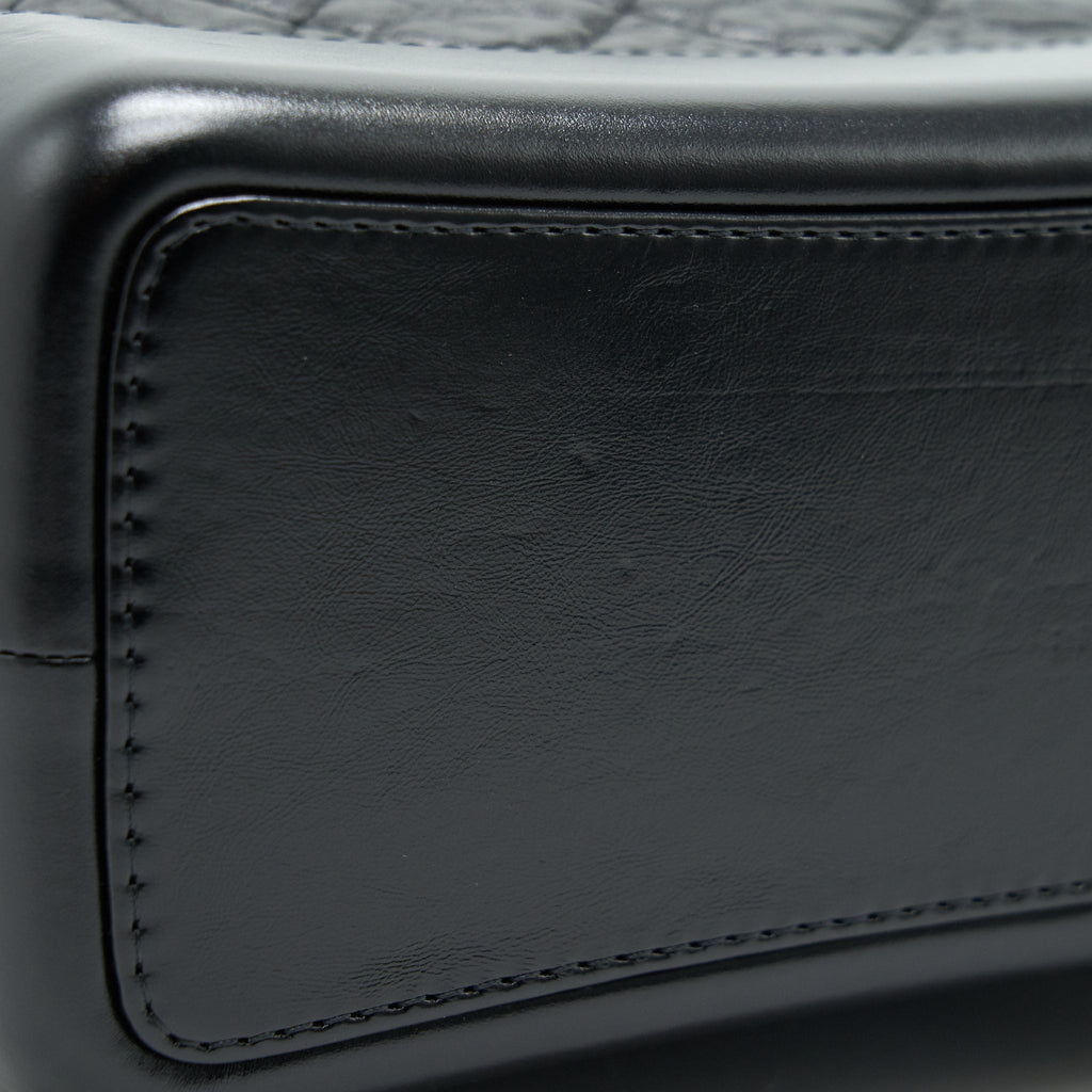 GABRIELLE BACKPACK AGED CALFSKIN/ SMOOTH CALFSKIN BLACK RUTHENIUM HARDWARE