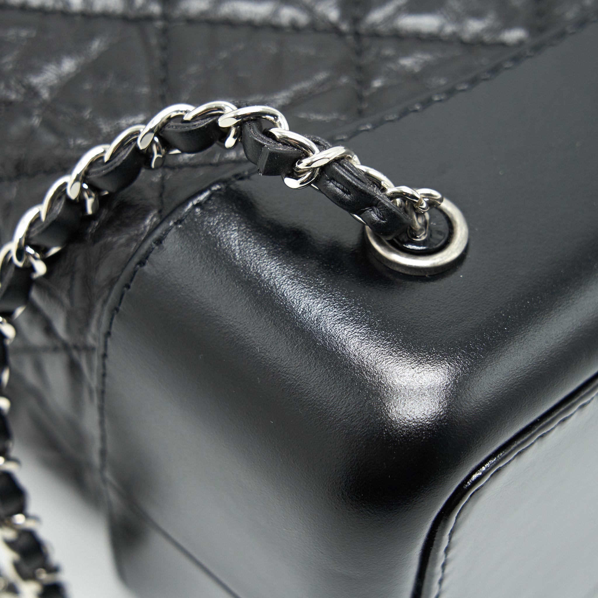 GABRIELLE BACKPACK AGED CALFSKIN/ SMOOTH CALFSKIN BLACK RUTHENIUM HARDWARE